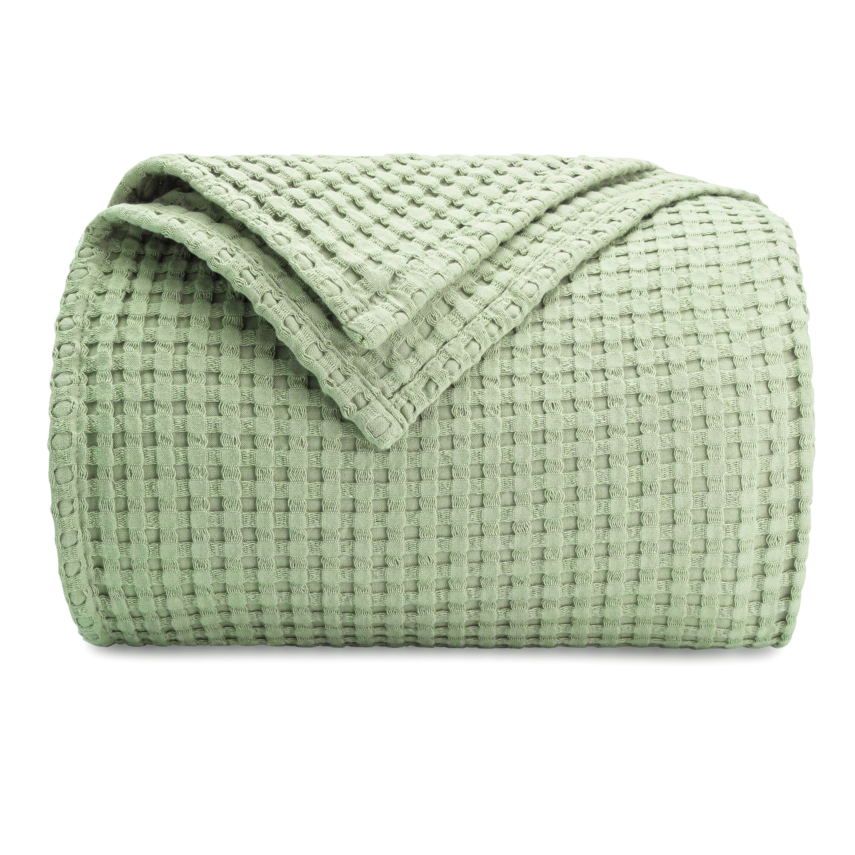 Adult Waffle Blankets in Sage