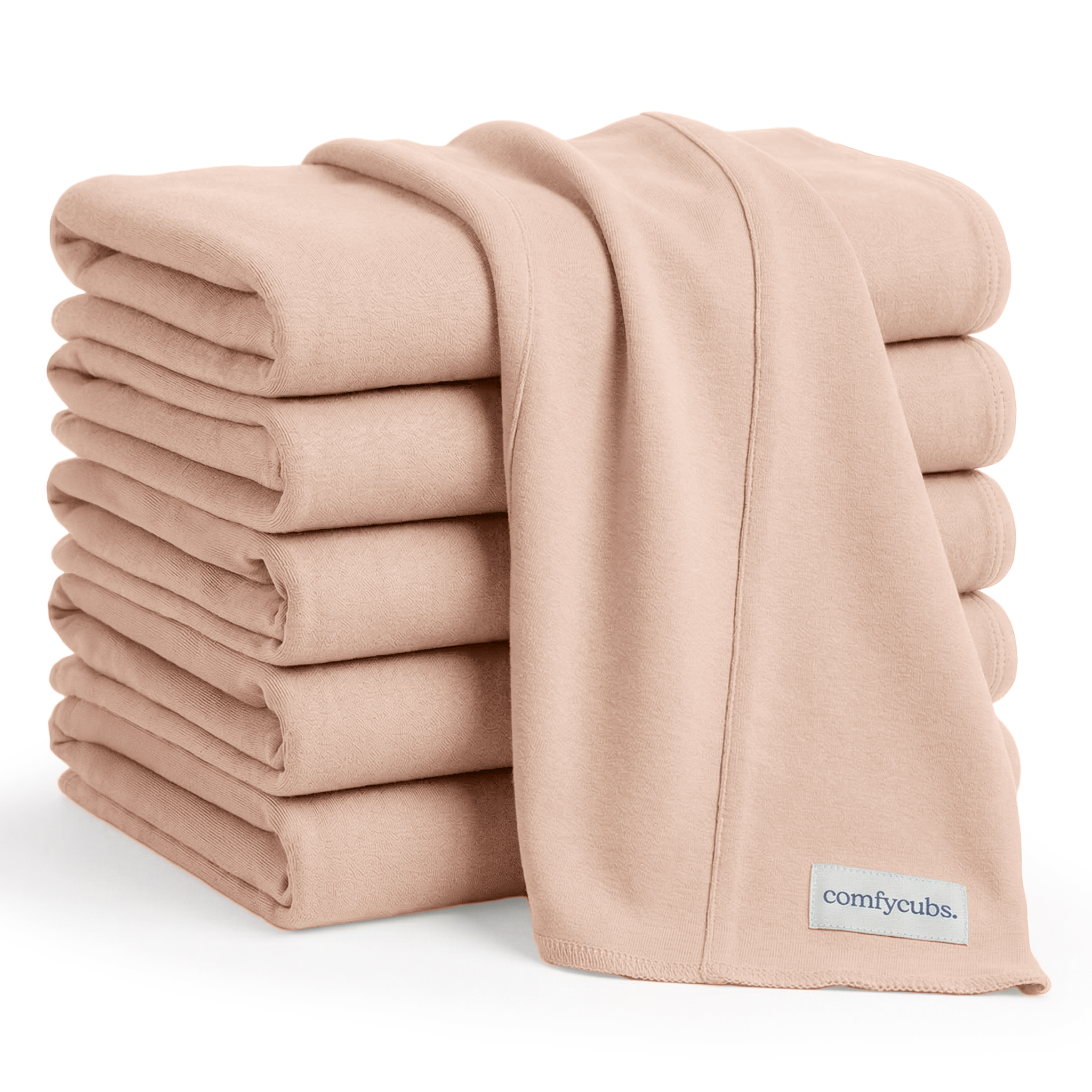 Cotton Burp Cloths  in Blush