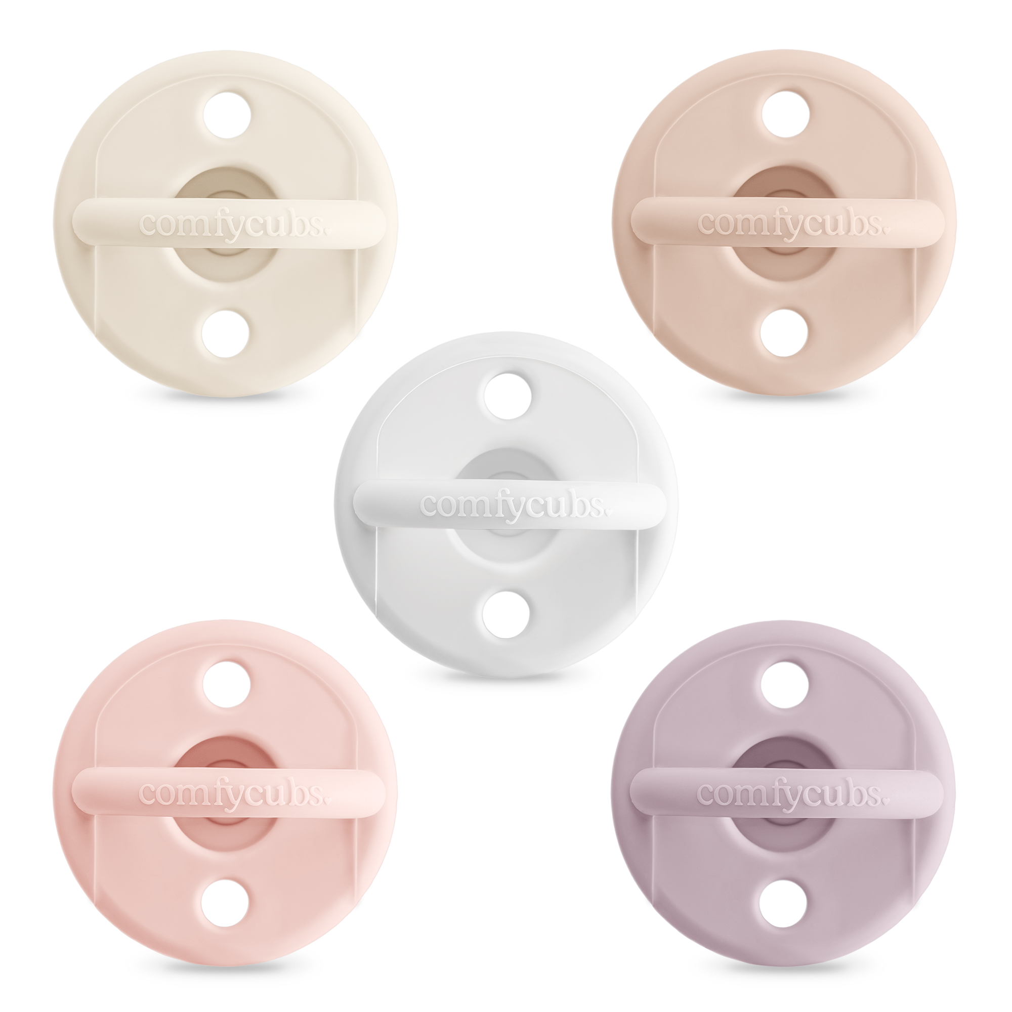 Pacifiers, 5 Pack by Comfy Cubs - Multicolor Girl