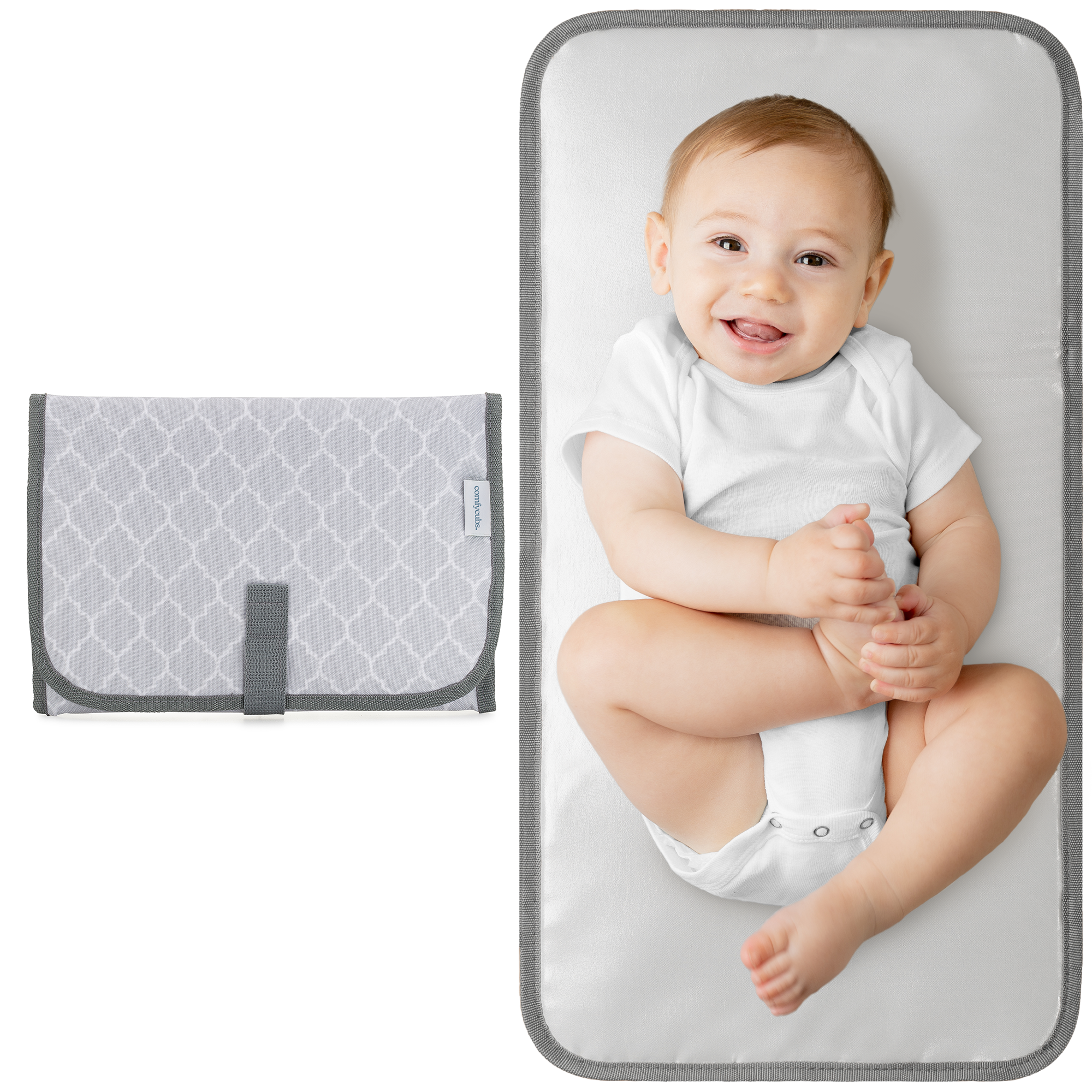 Compact Changing Pad in Grey Pattern