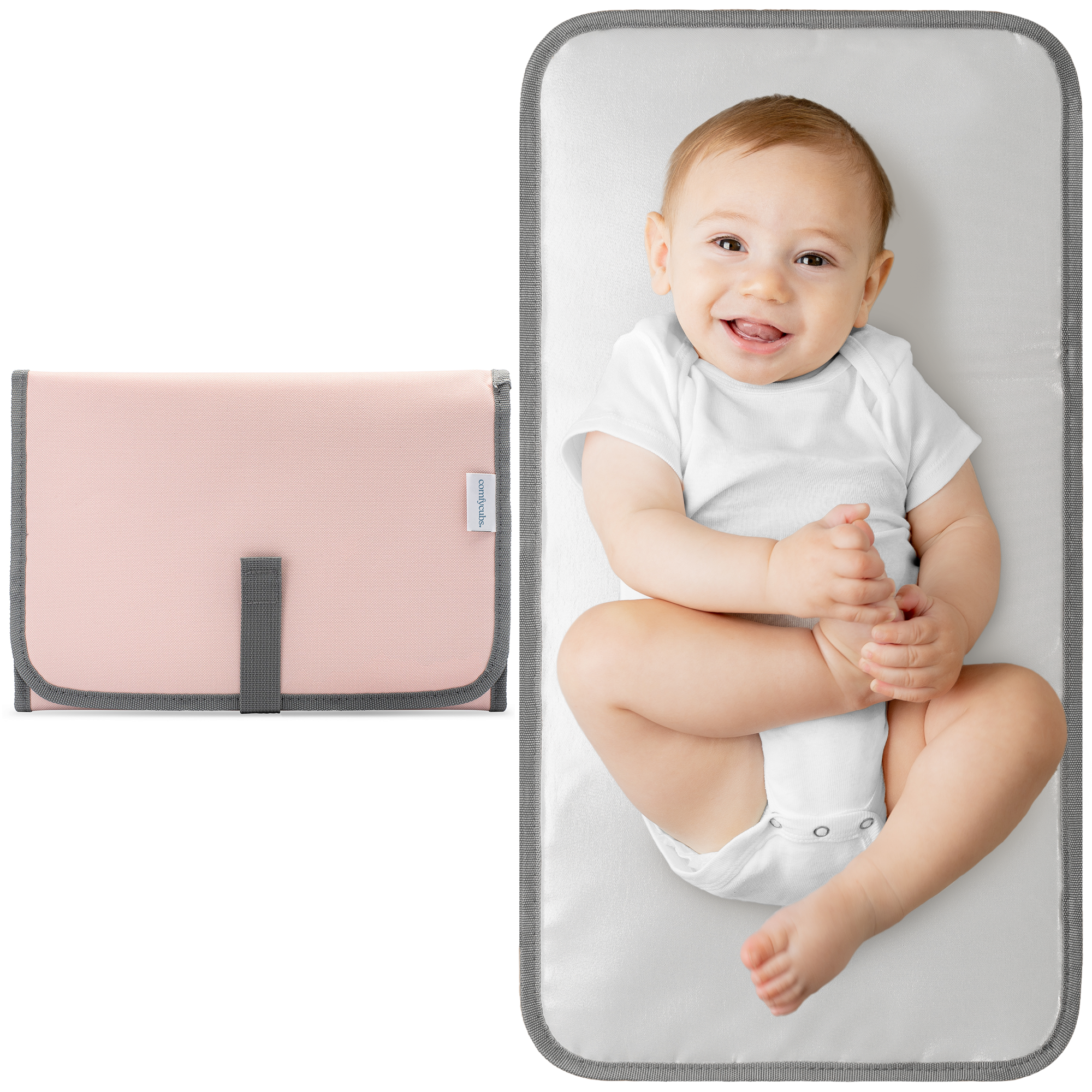 Compact Changing Pad in Pink Blush
