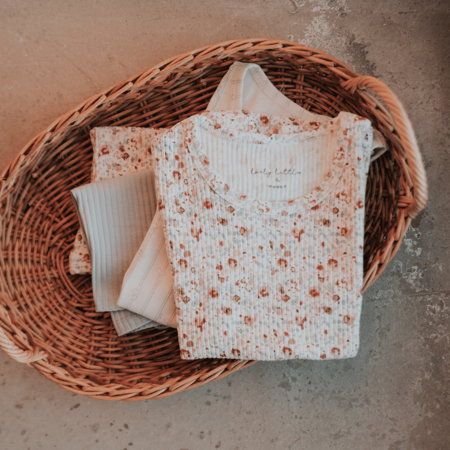 The Printed Snap Romper - Evelyn Front Snap Romper Lovely Littles   