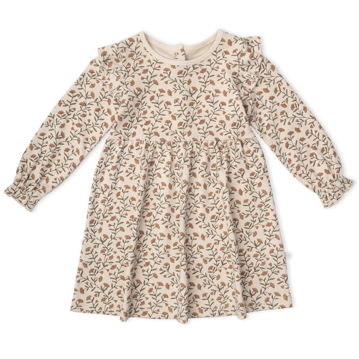 Organic Ruffle Sleeve Dress - Rustbloom