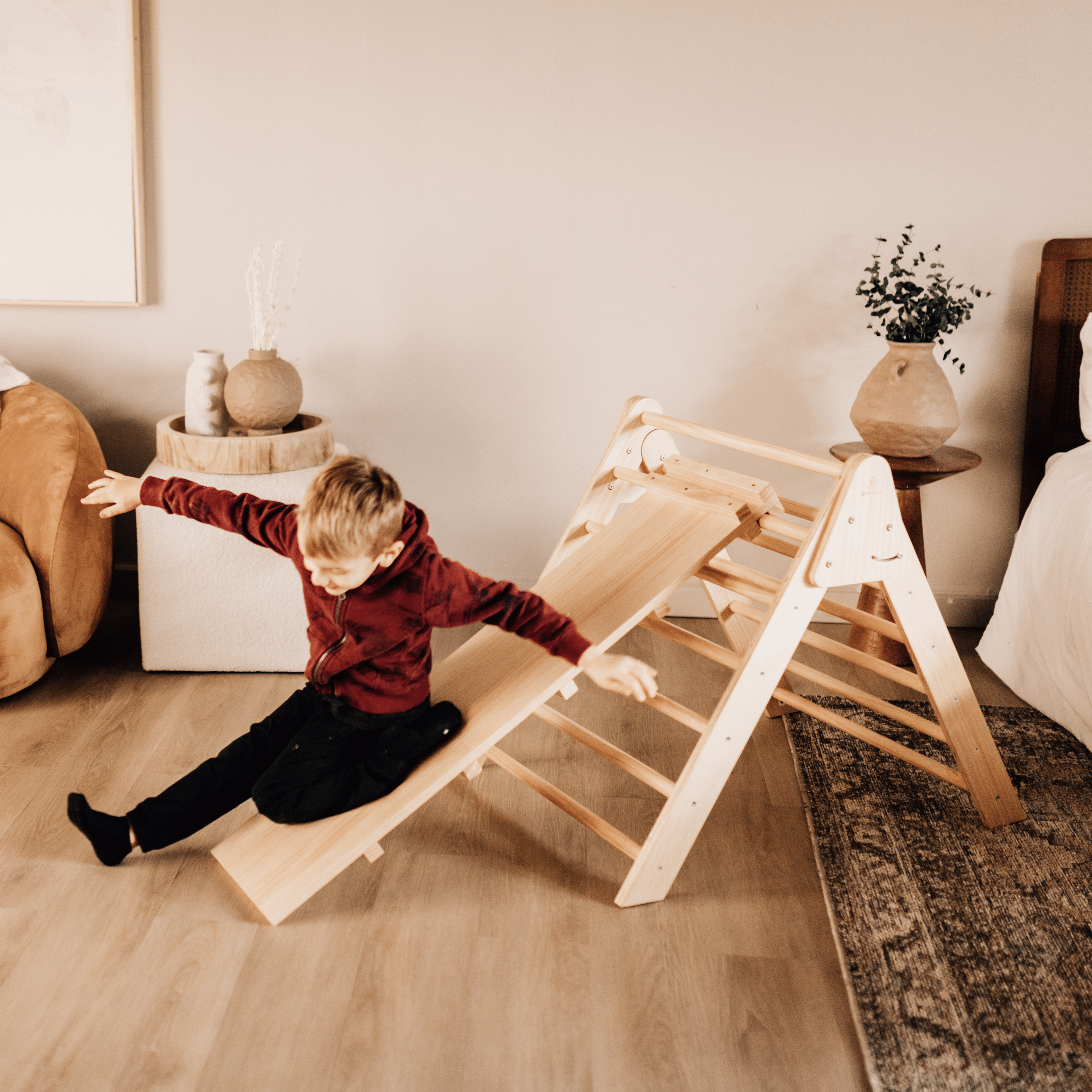 Olive- Pikler Triangle Ladder and Climber Slide - Multiple Sizes Indoor Avenlur.com   