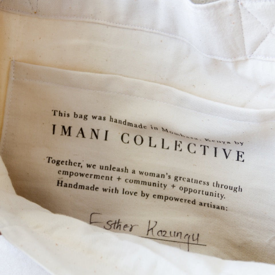 Color Block Canvas Tote | Handmade Everyday Carryall