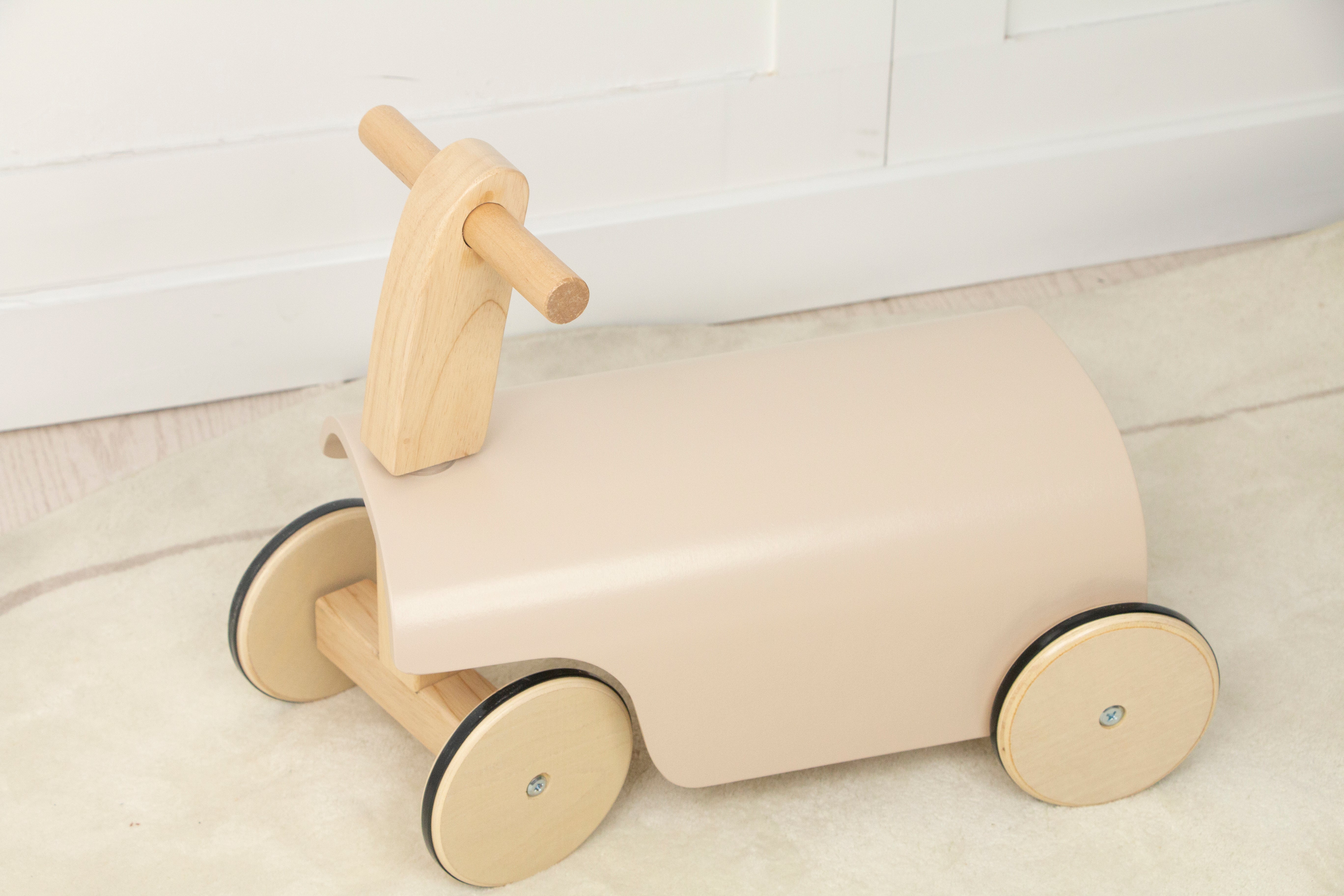 Kids Toddler Wooden Ride-On Toy with Wheels and Walker Indoor Avenlur.com   