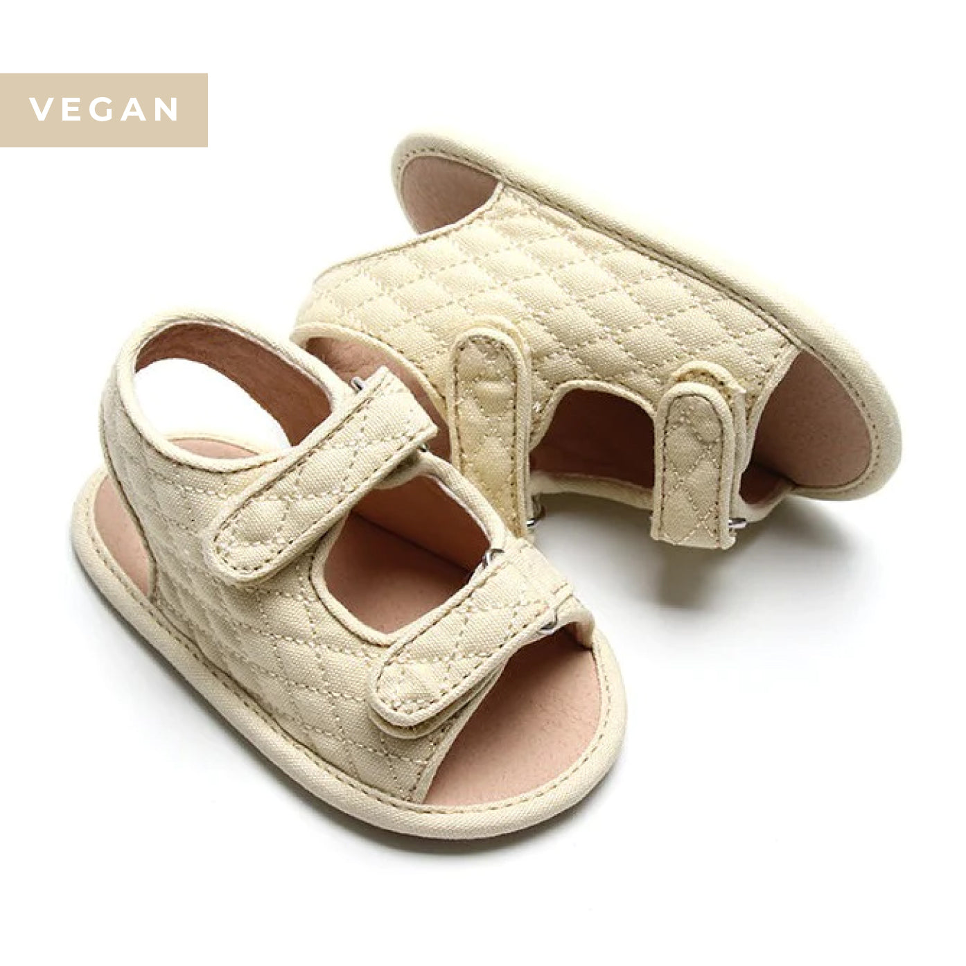 Recycled Canvas Wanderer Sandal | Color 'Shell' | Soft Sole  Consciously Baby   