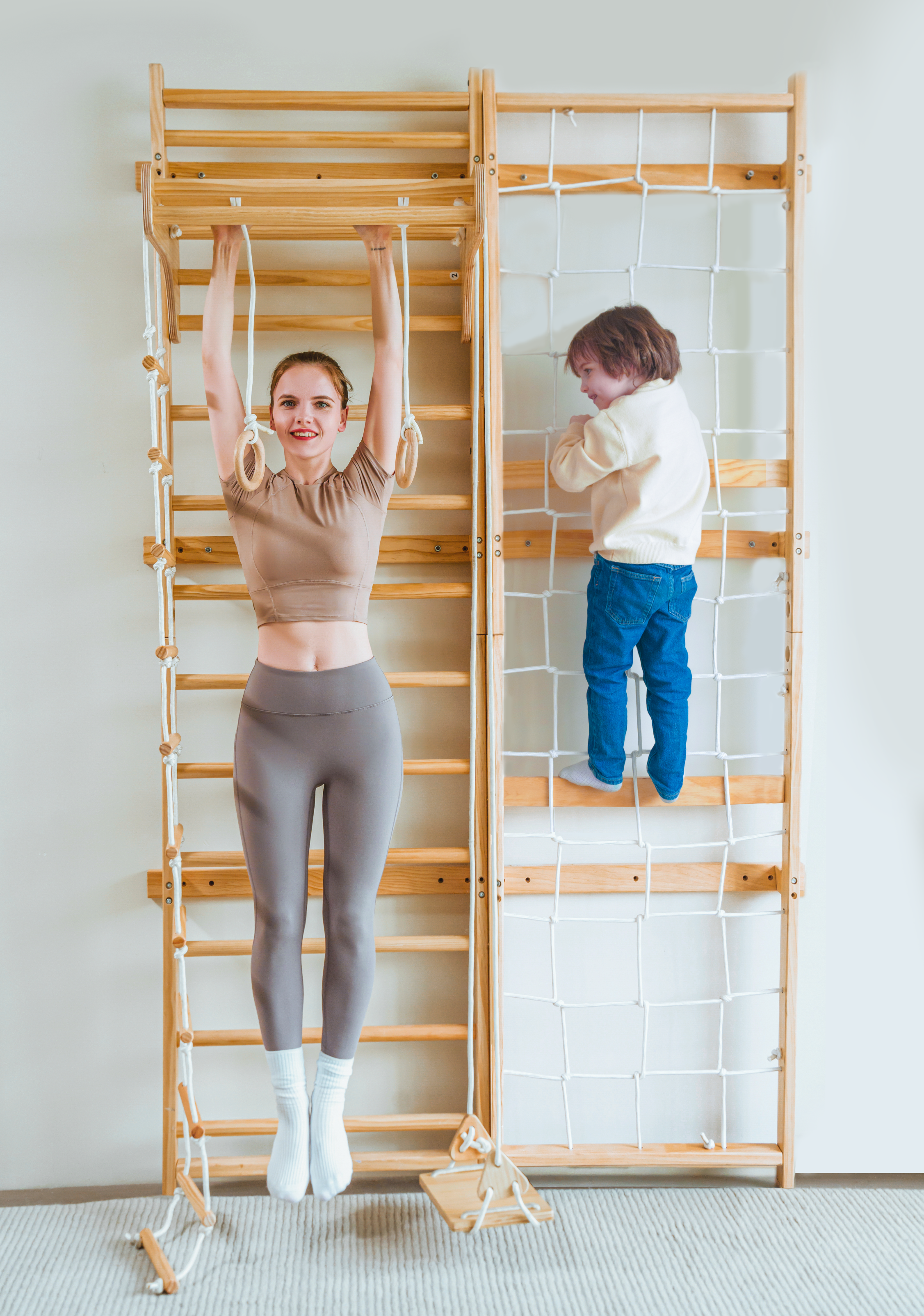 Neem | Swedish Ladder & Rope Wall - 79" Height