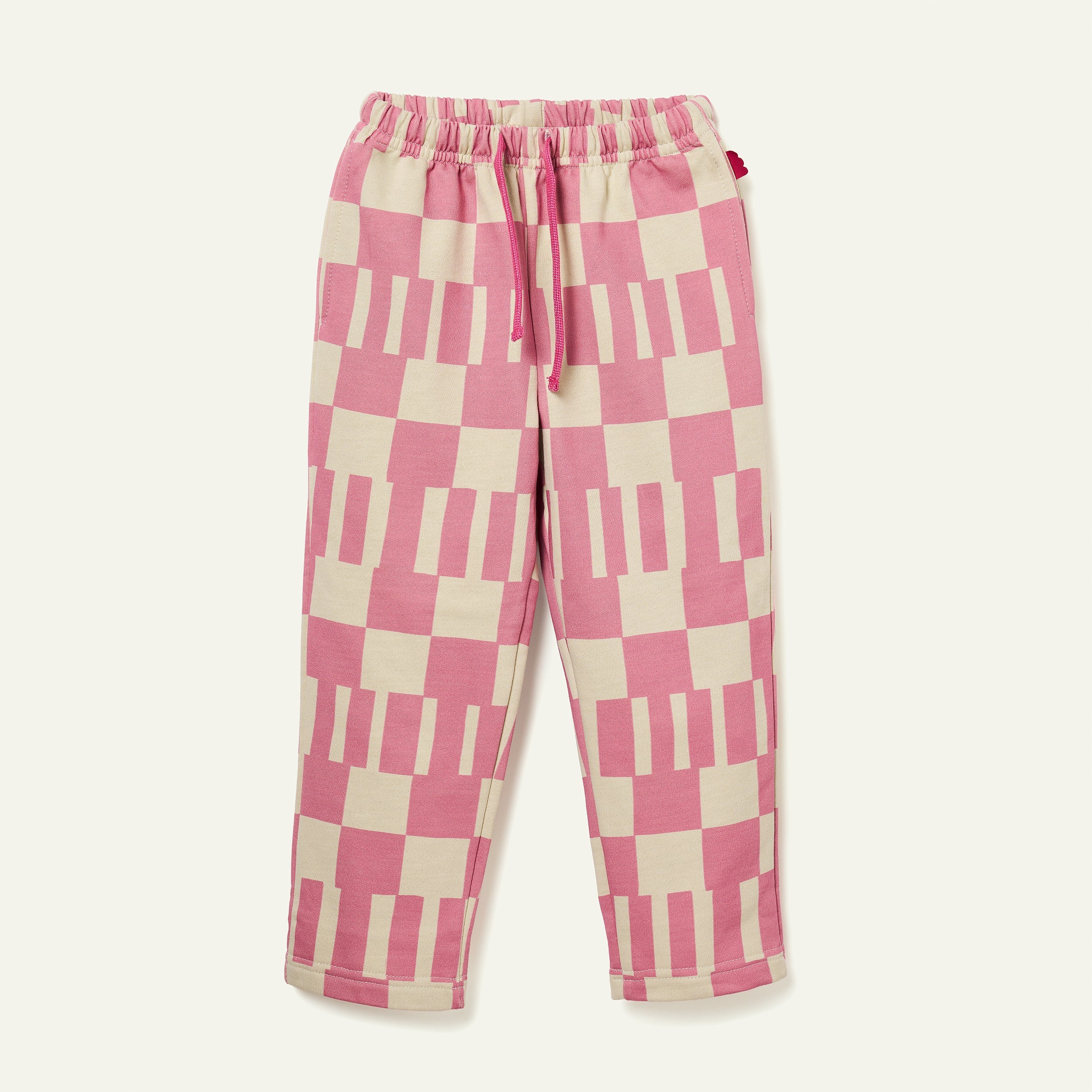 Recycled Cotton Pink Block Jogger