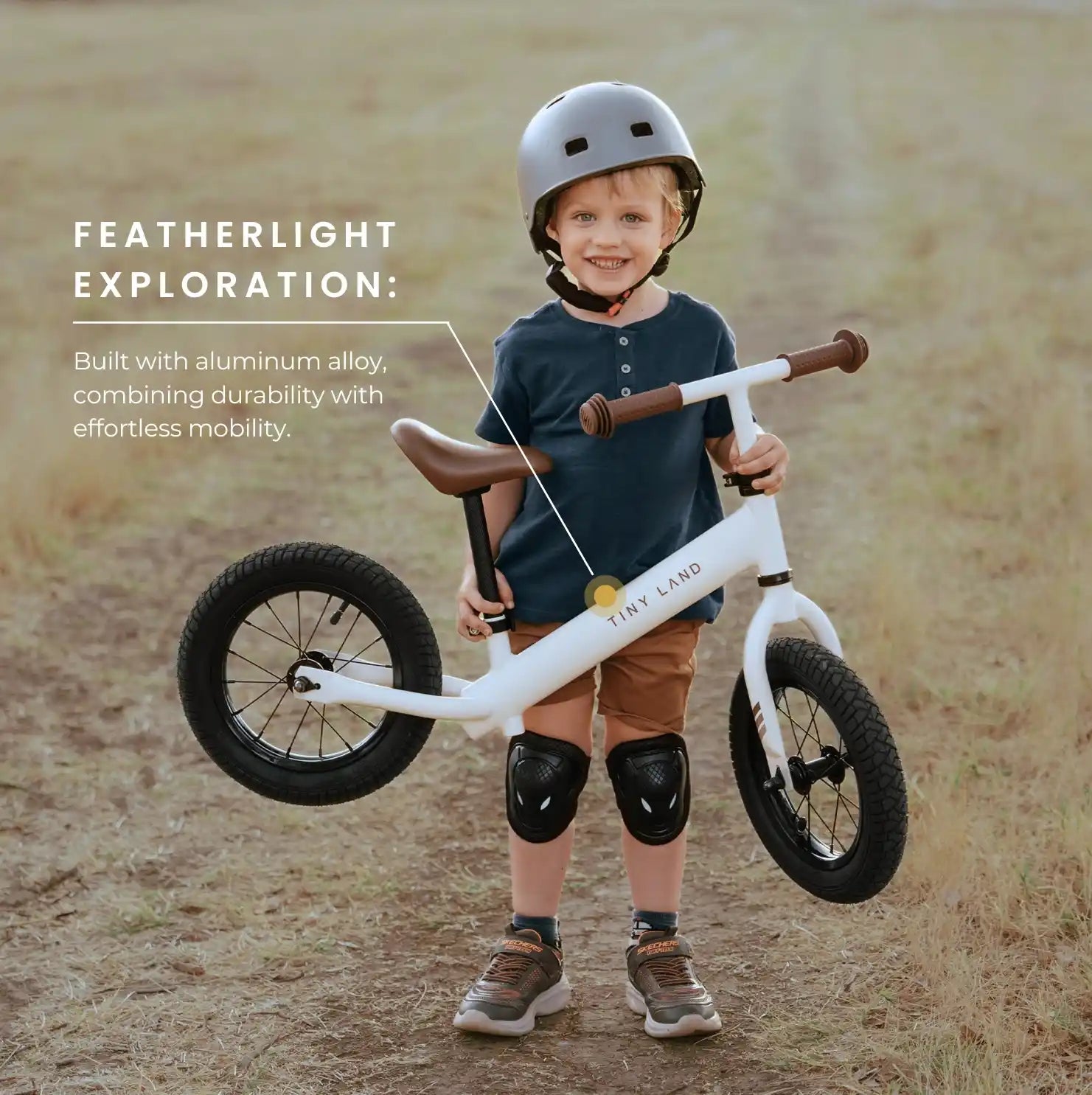 Tiny Land® Balance Bike - Milky White Push & Pedal Riding Vehicles Tiny Land   