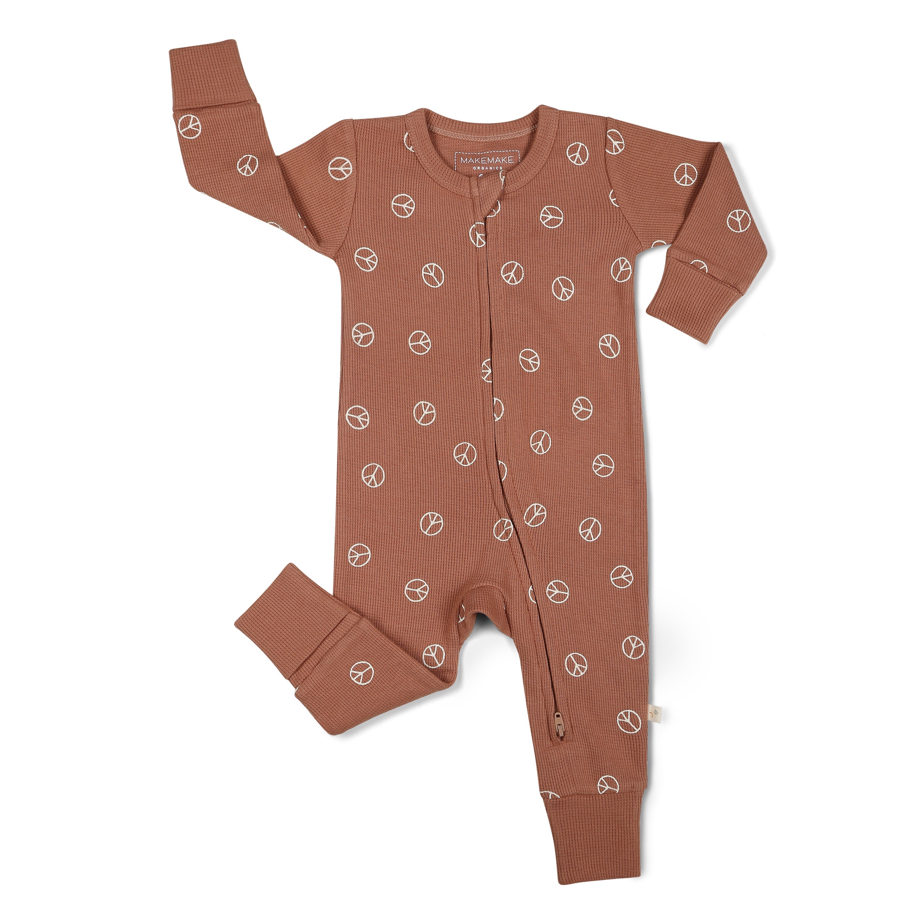 Organic 2-Way Zip Romper - Peace