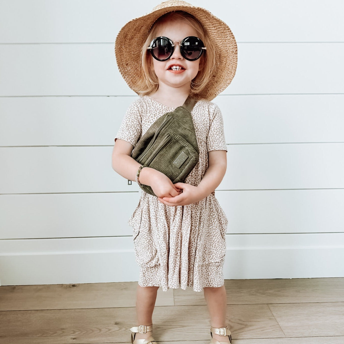 Kids Belt Bag-  Olive Green