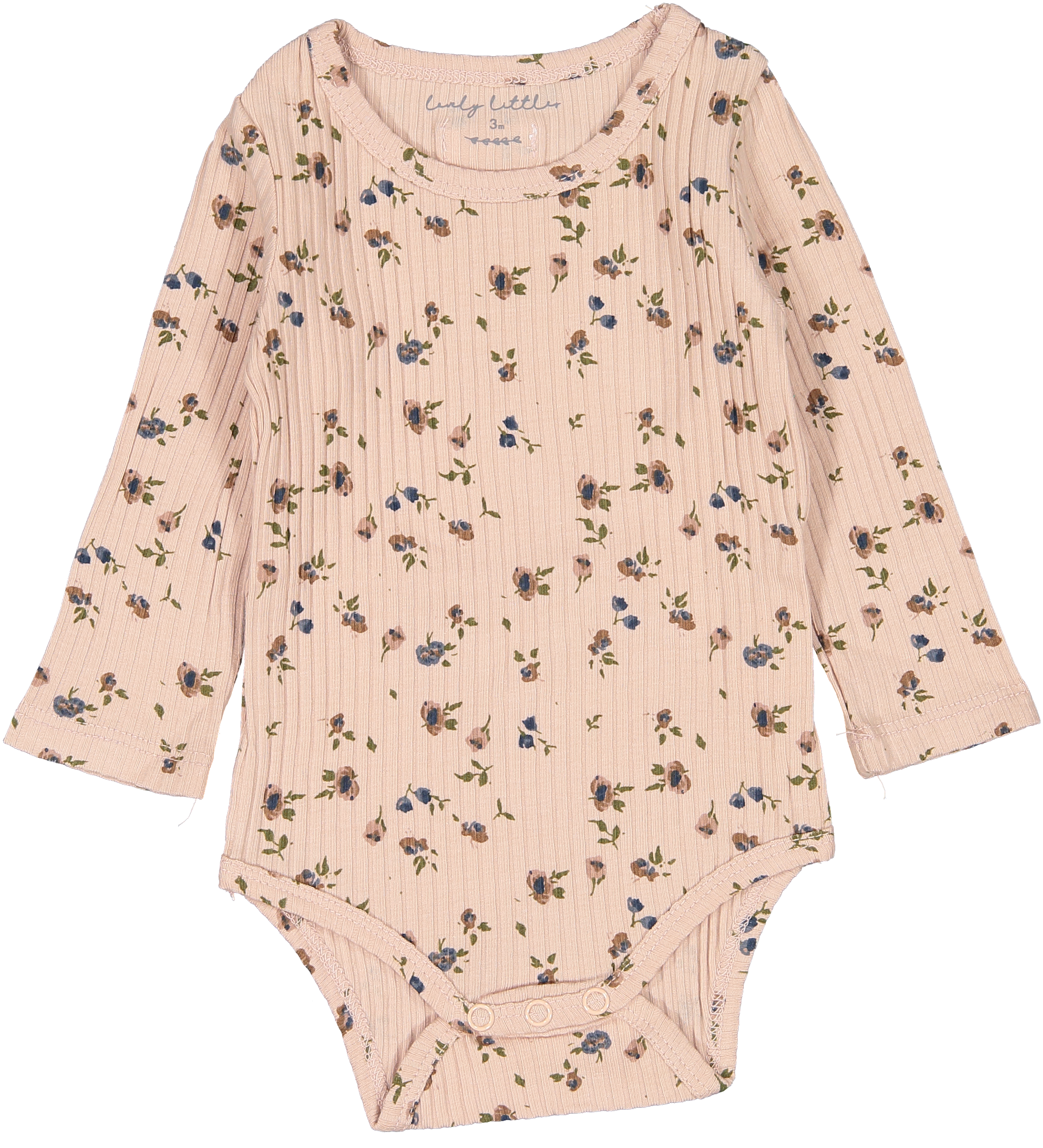 The Printed Long Sleeve Onesie - Floral Blush Long Sleeve Onesie Lovely Littles   