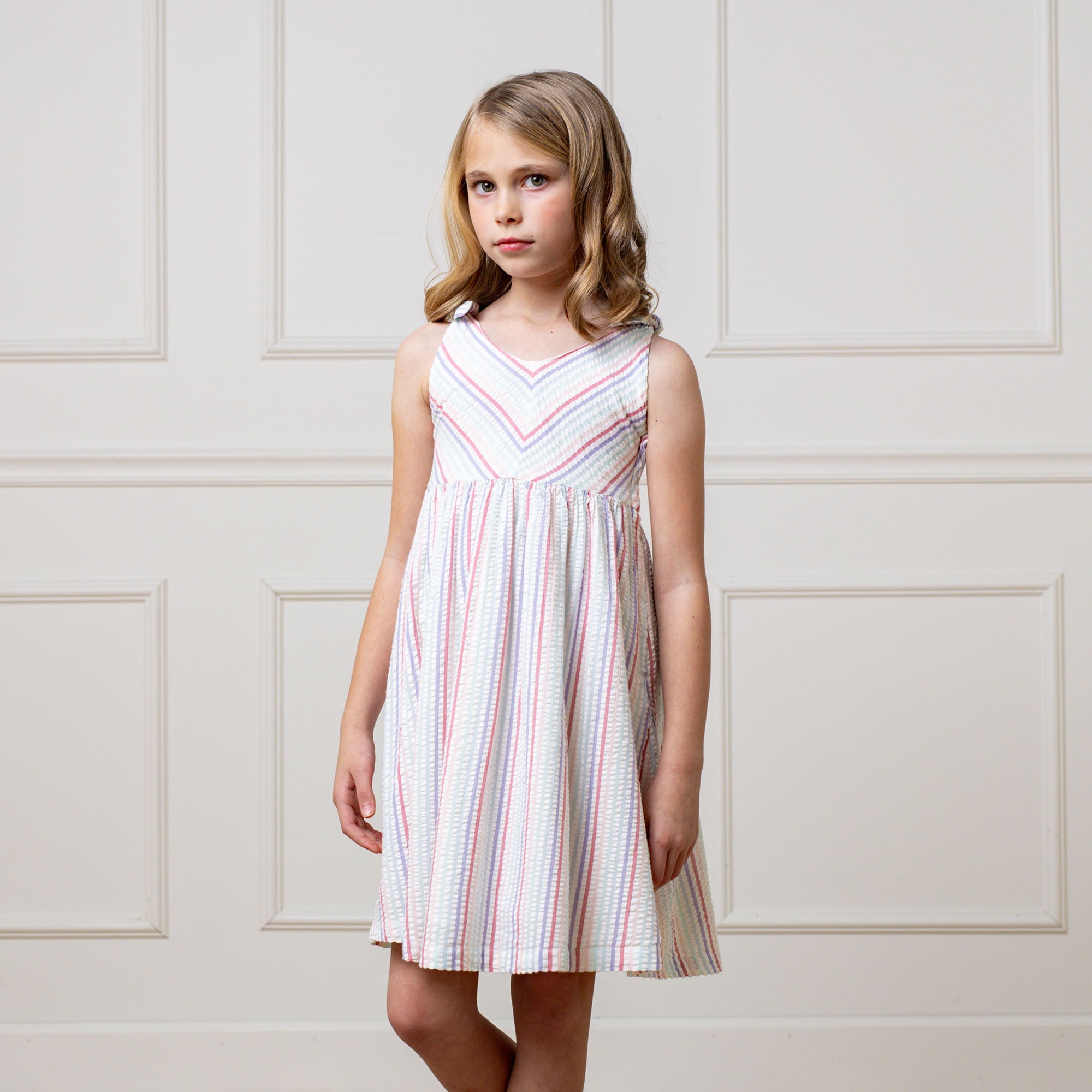 Bow Shoulder Swing Dress