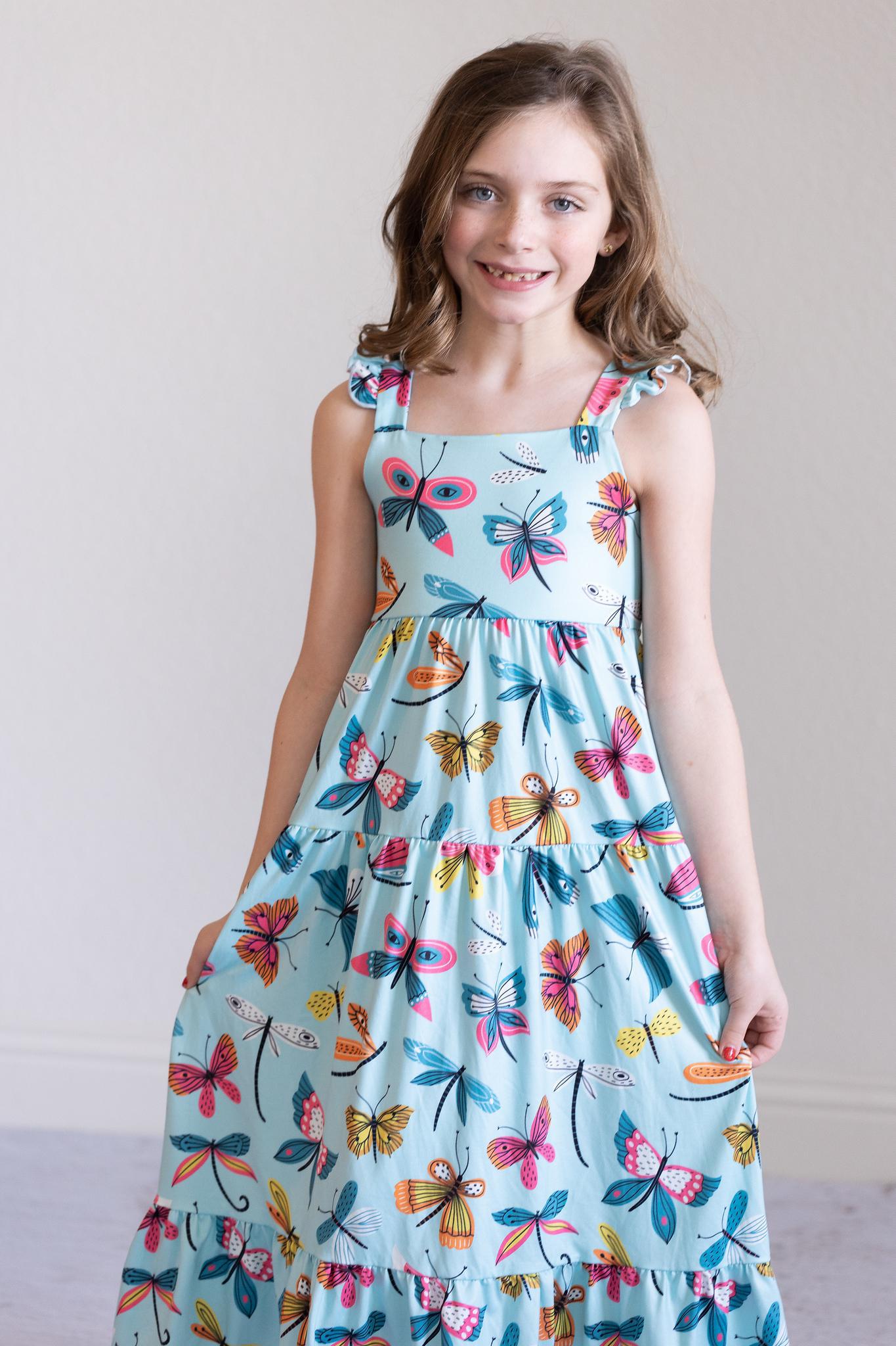 SALE Little Flutters Ruffle Maxi Dress