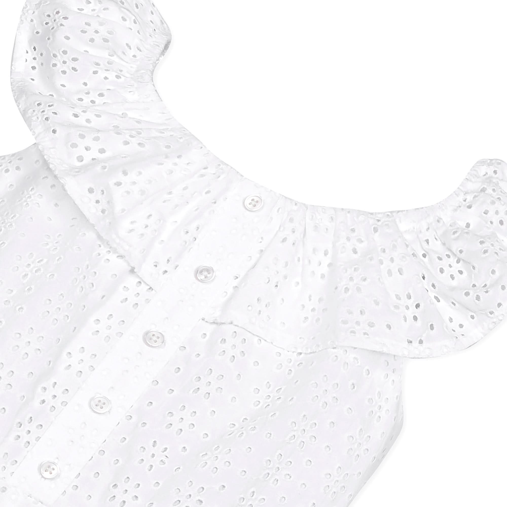 Organic Eyelet Ruffle Romper