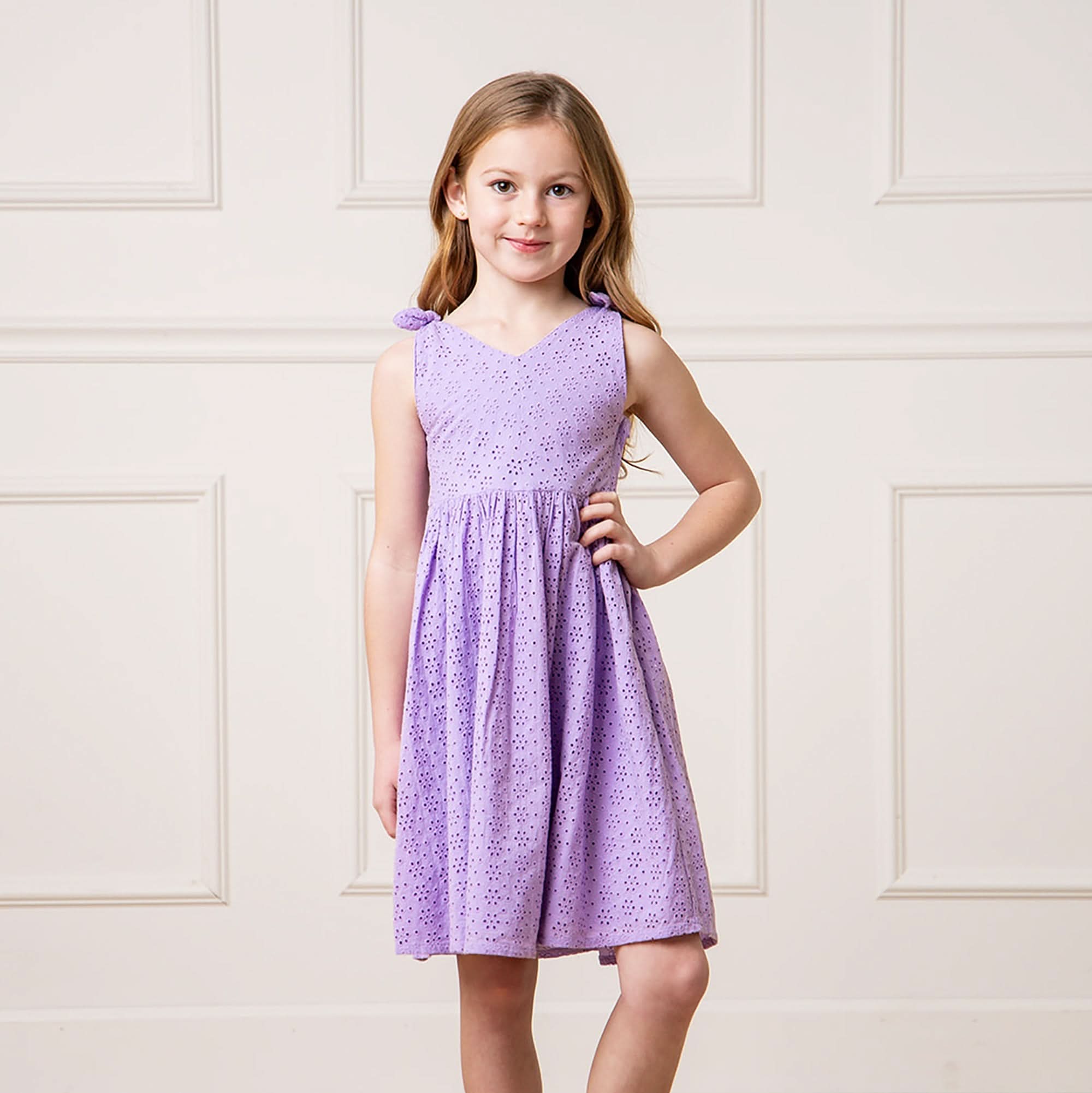 Bow Shoulder Organic Swing Dress