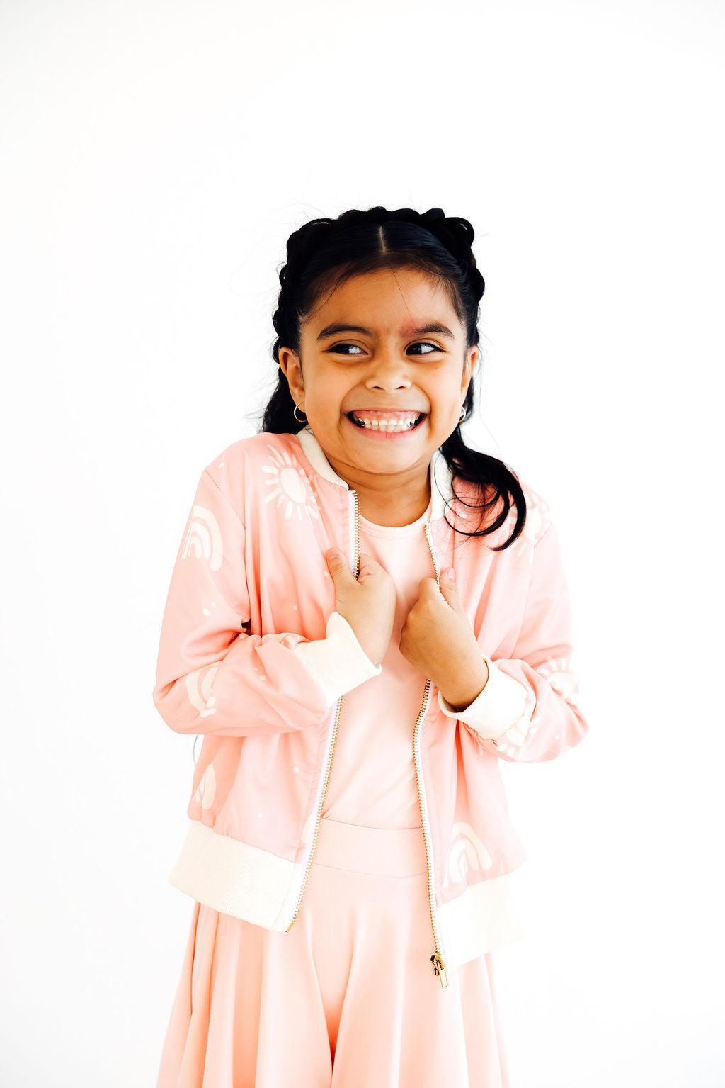 SALE Soft Pink Suns Satin Jacket