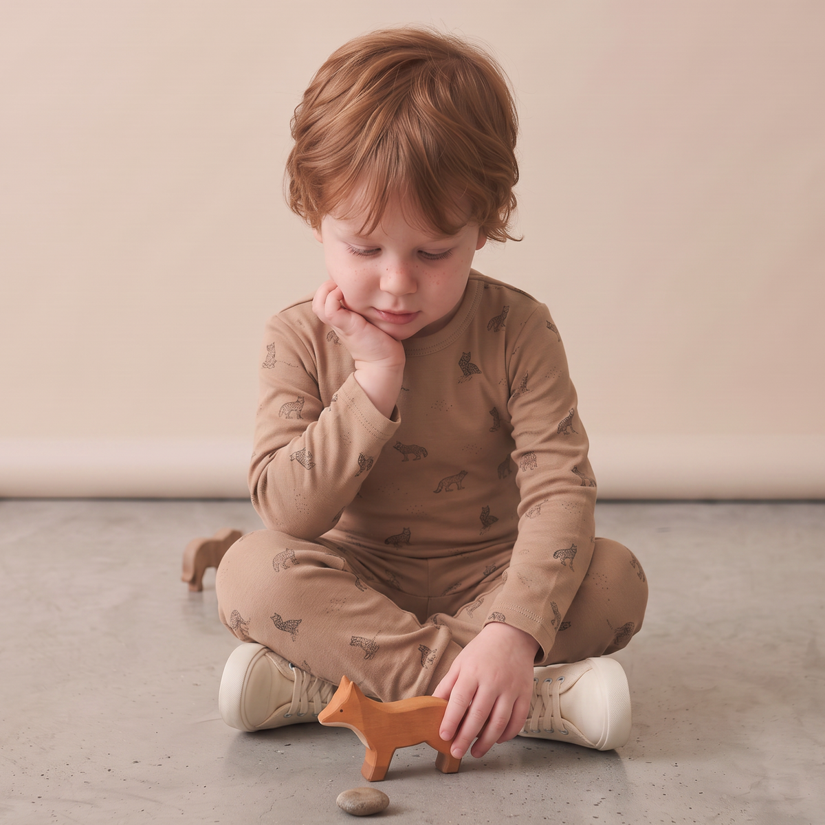Organic Tee & Pants Set - Woodland Fox