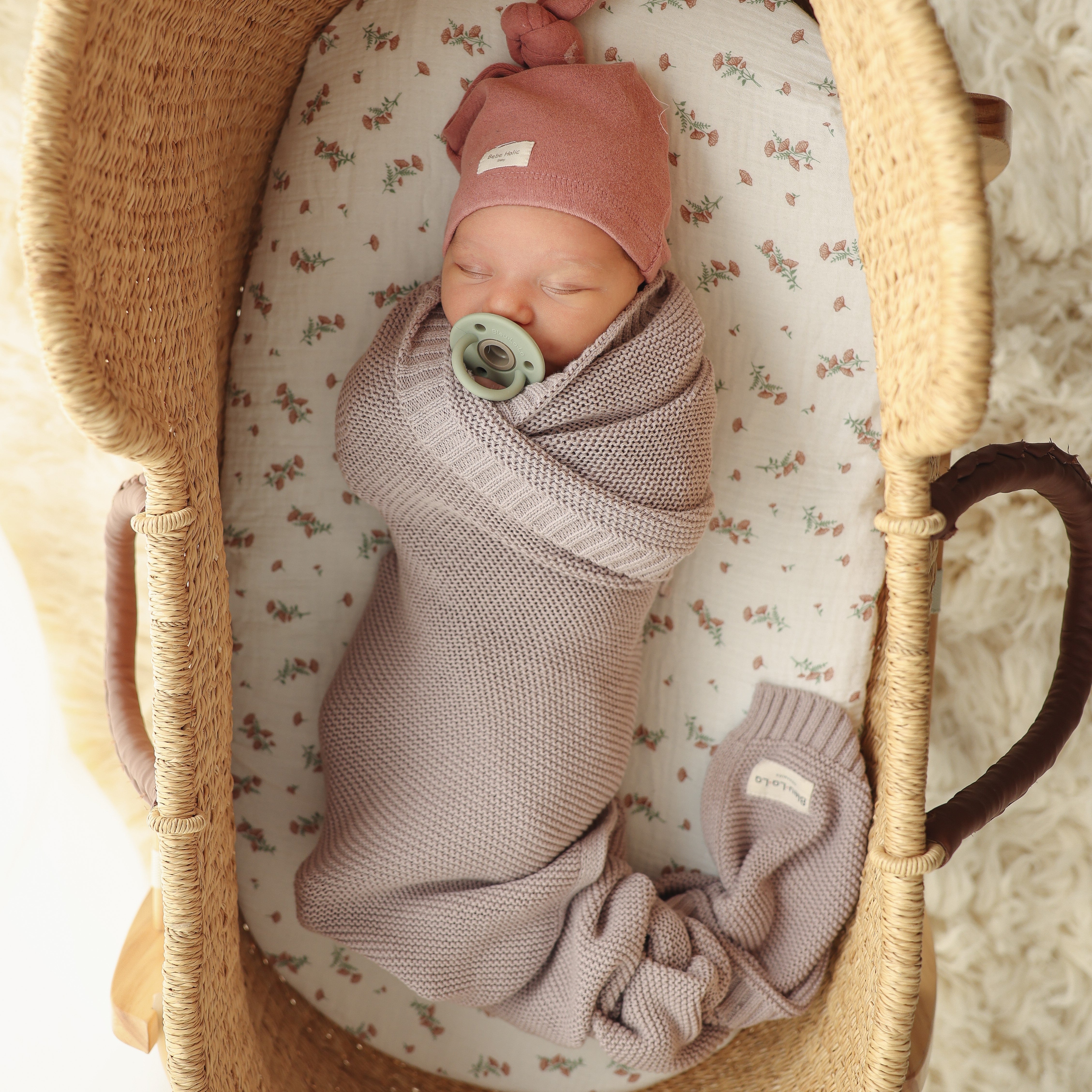 Heritage Knit - 100% Organic Cotton Luxury Knit Baby Swaddle Blanket