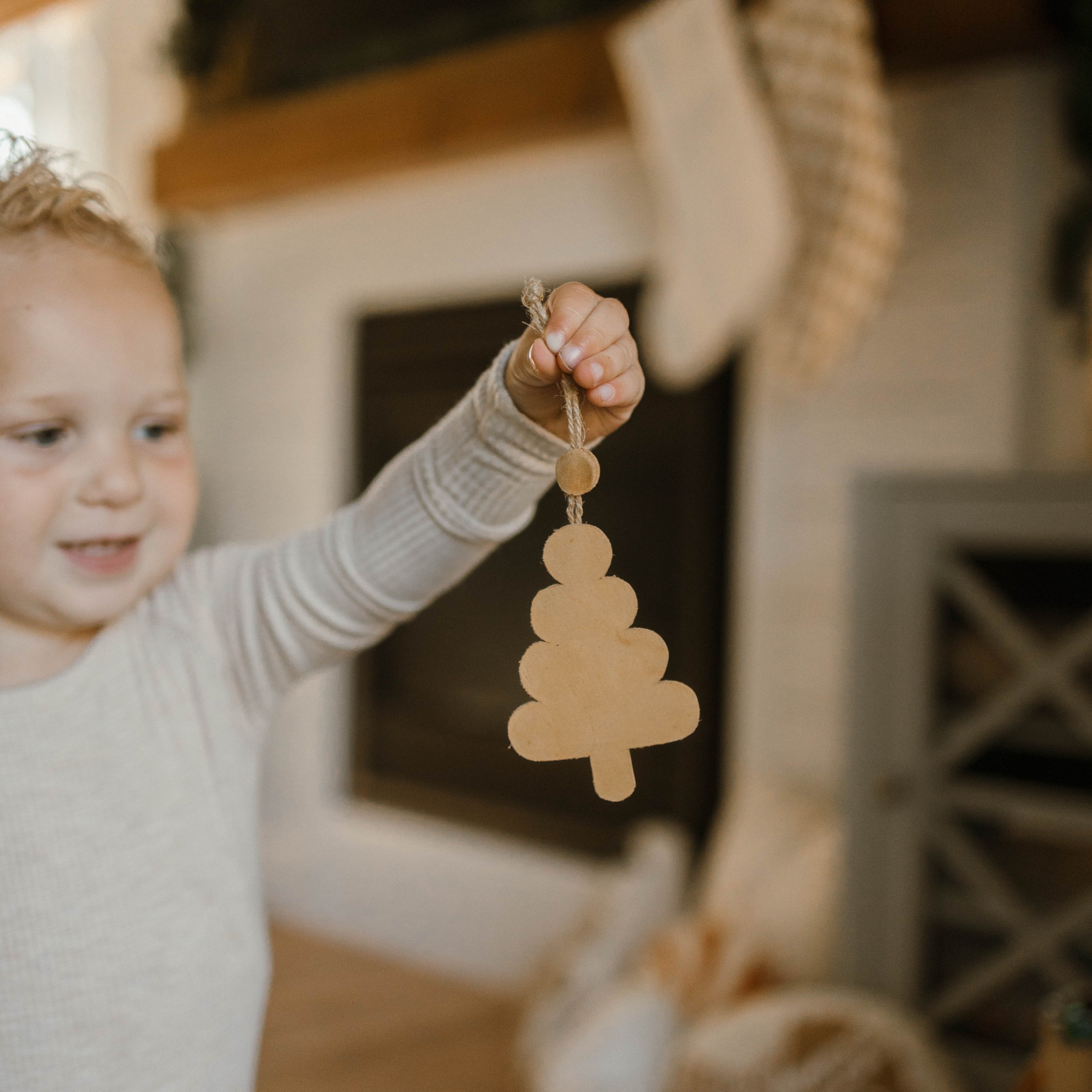 christmas tree leather ornament