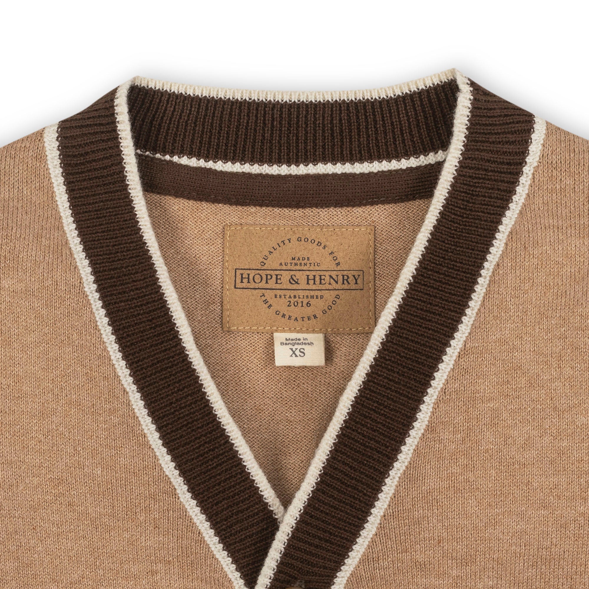 Organic Tipped Cardigan with Elbow Patches