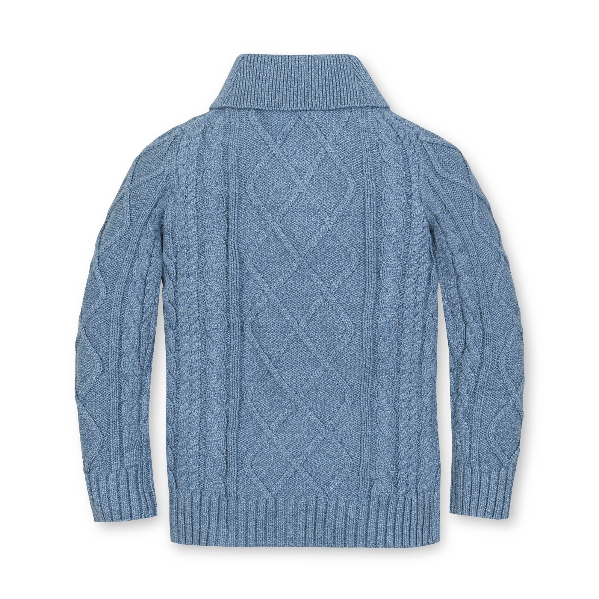 Organic Shawl Collar Cable Sweater