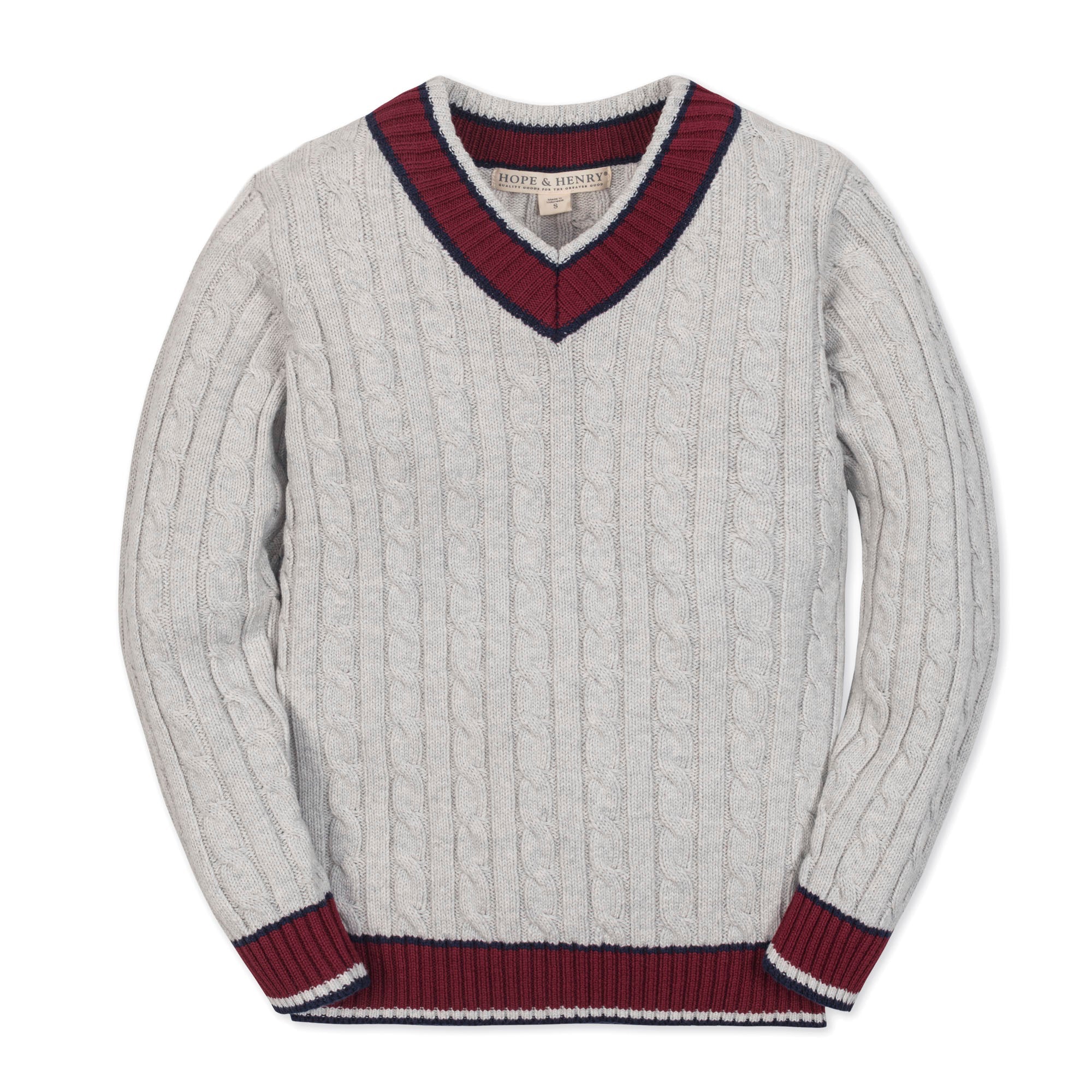 Organic V-Neck Cricket Sweater