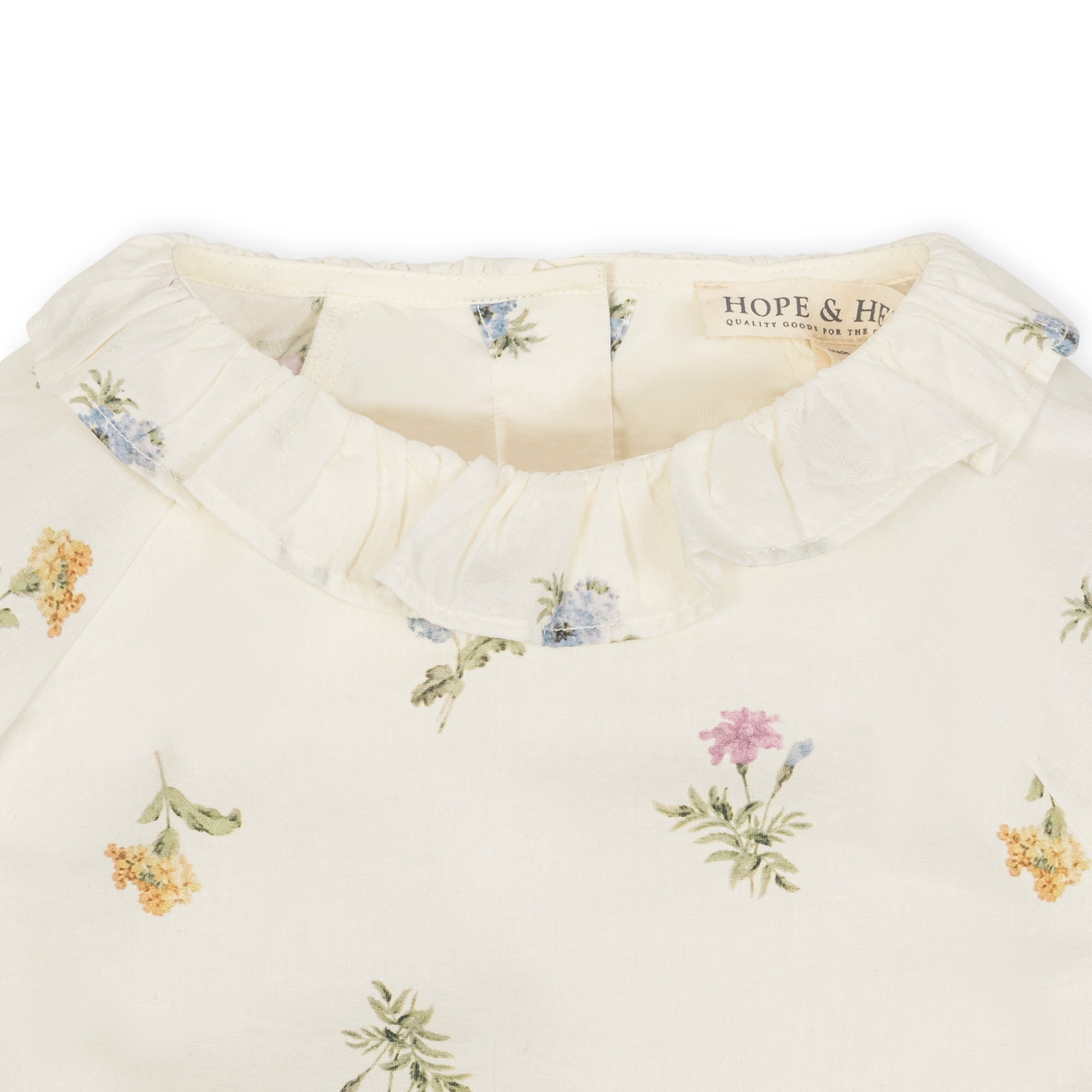 Organic Ruffle Collar Top