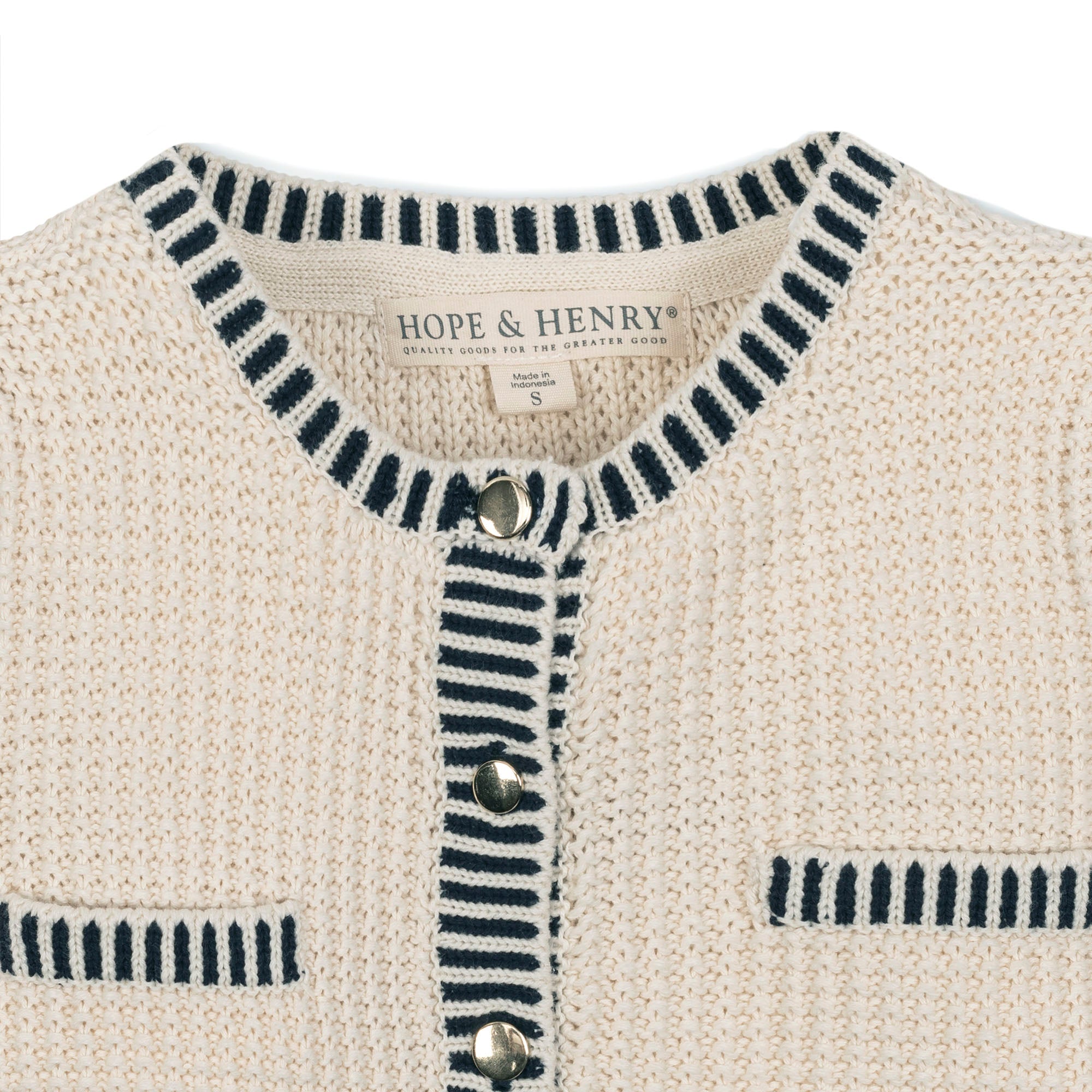Organic Puff Sleeve Cardigan