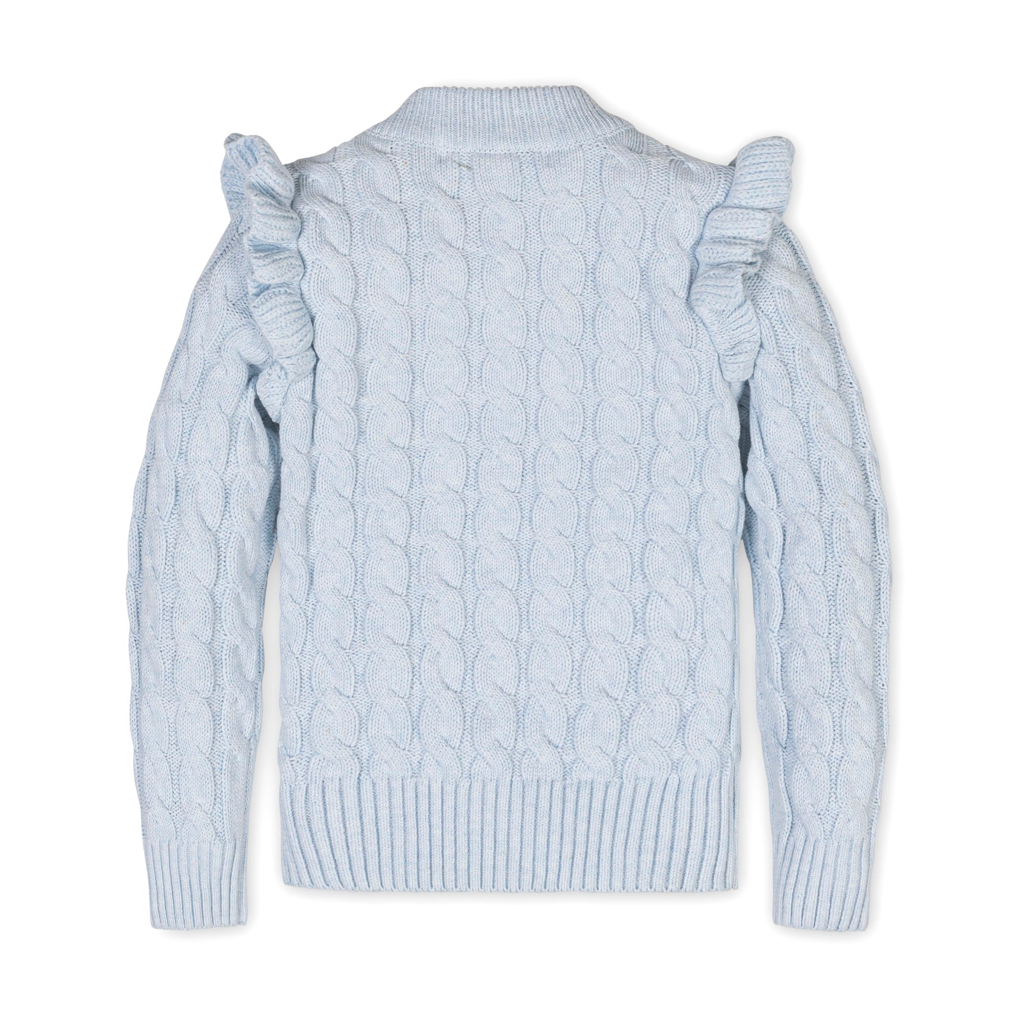Organic Mock Neck Ruffle Sweater