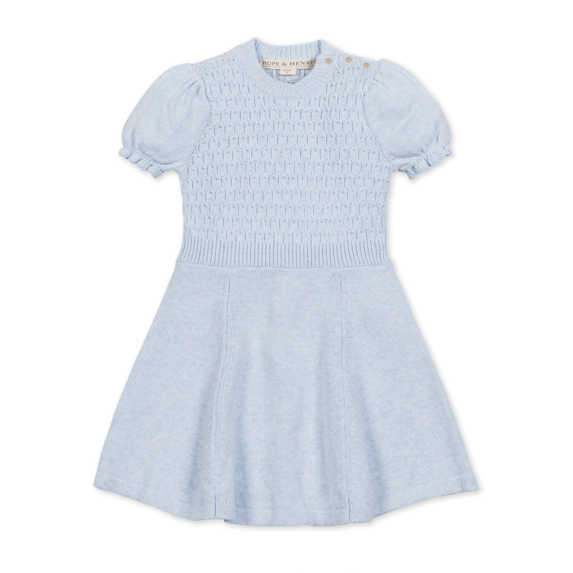 Organic Puff Sleeve Sweater Dress