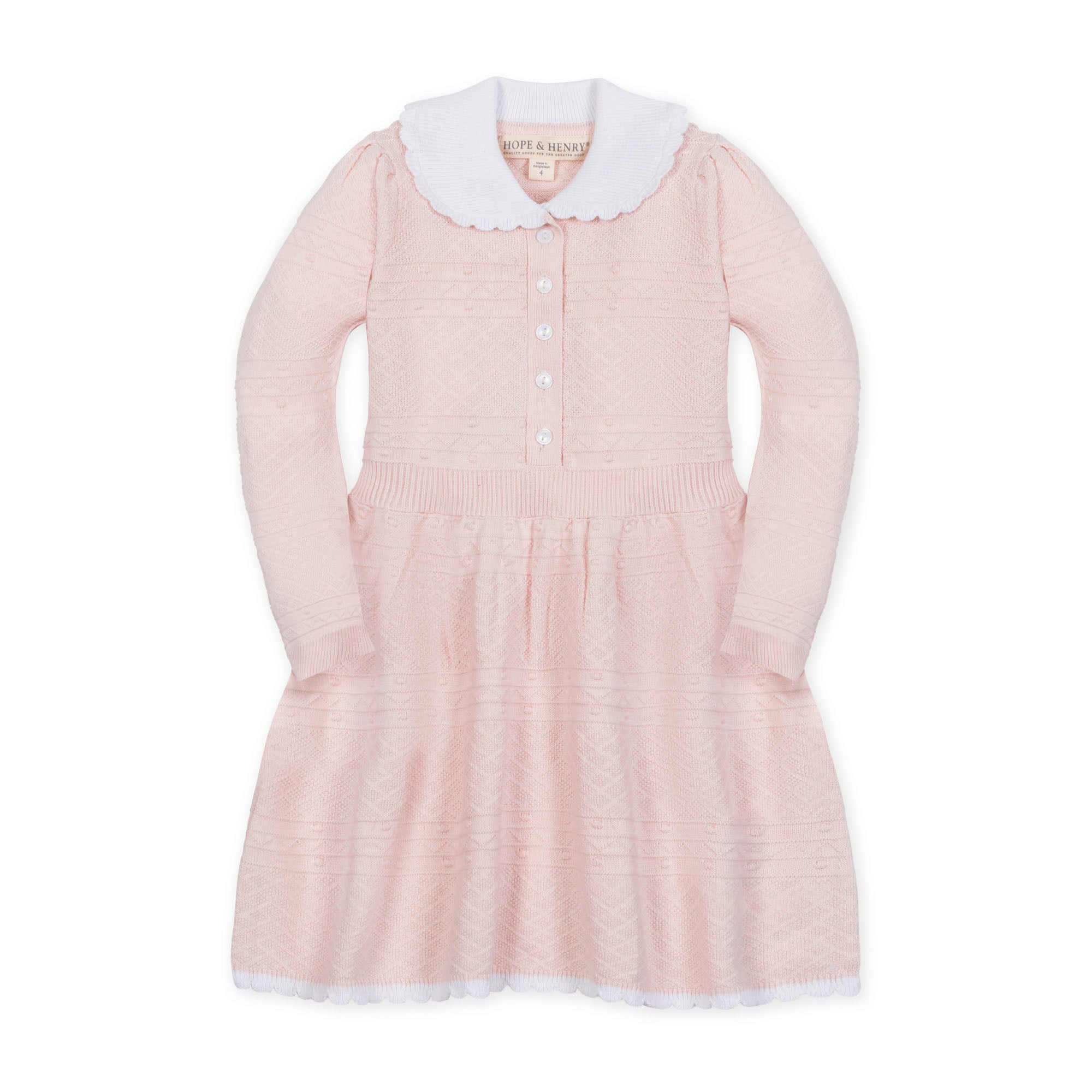 Organic Peter Pan Collar Sweater Dress
