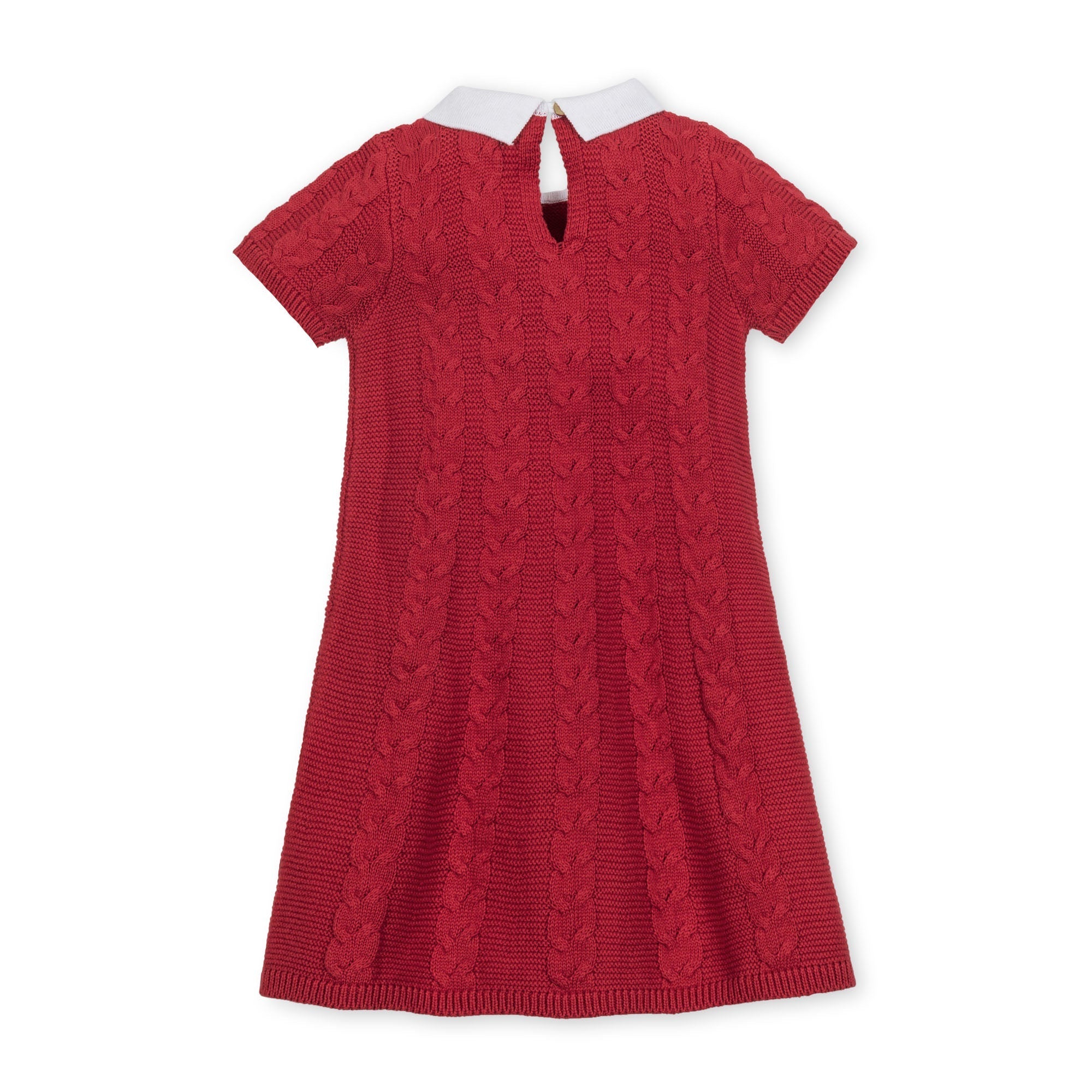 Organic Short Sleeve Cable Sweater Dress