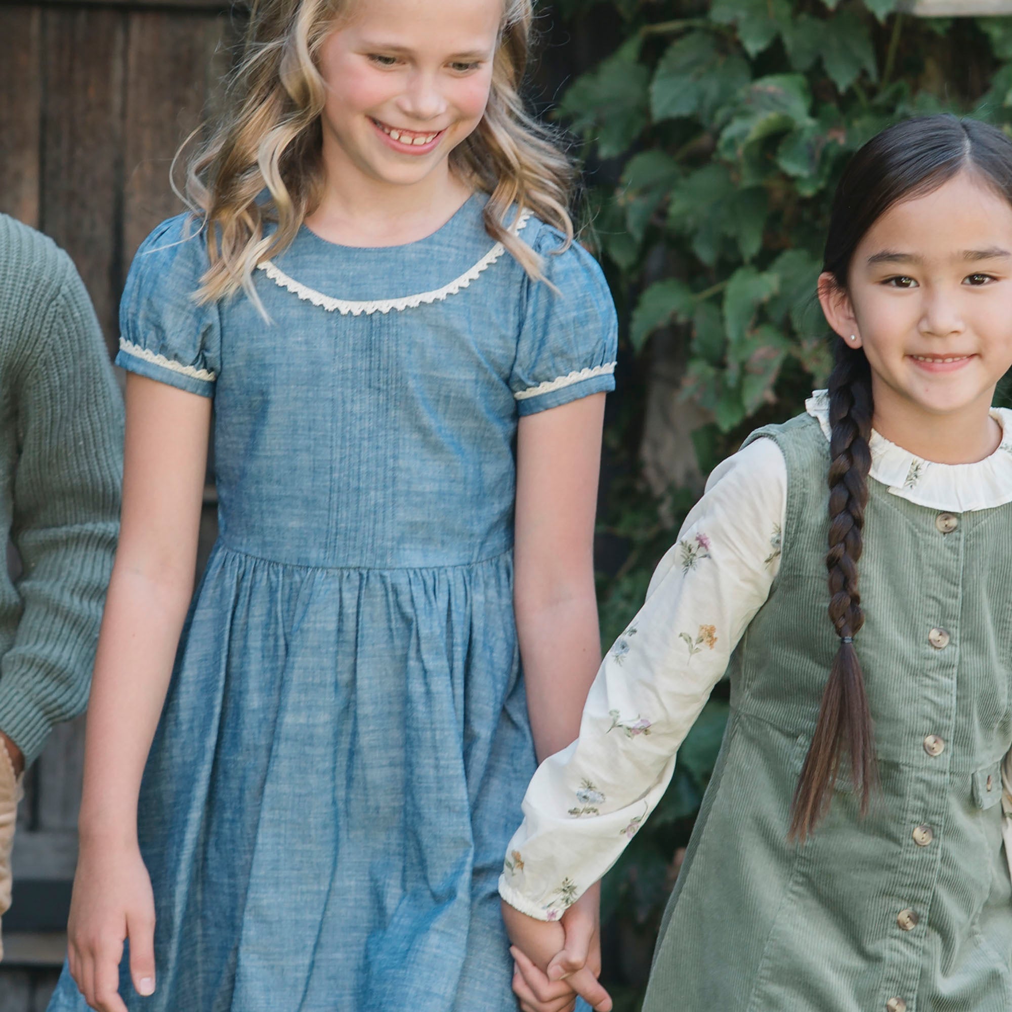 Organic Pintuck Chambray Dress