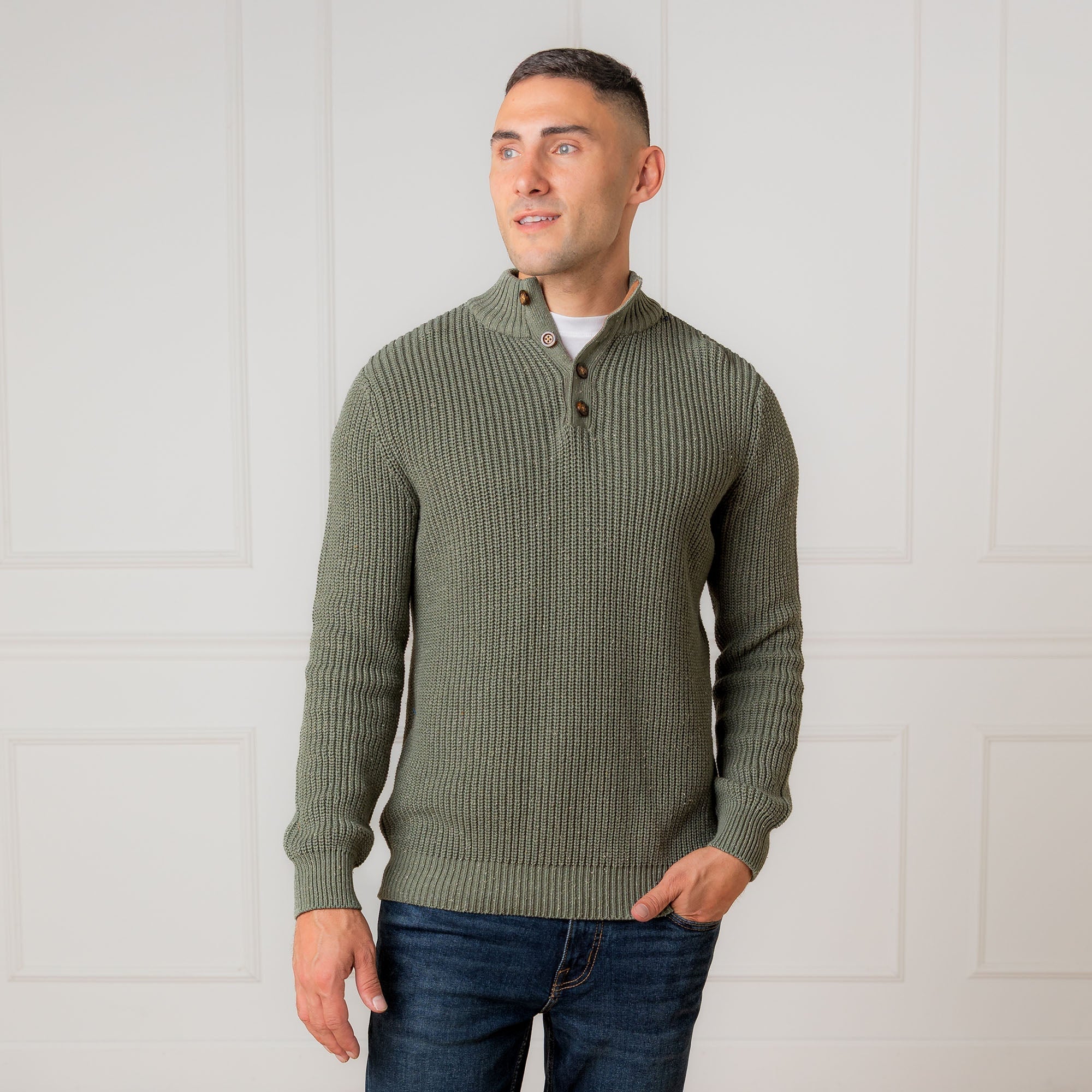 Organic Mock Neck Sweater