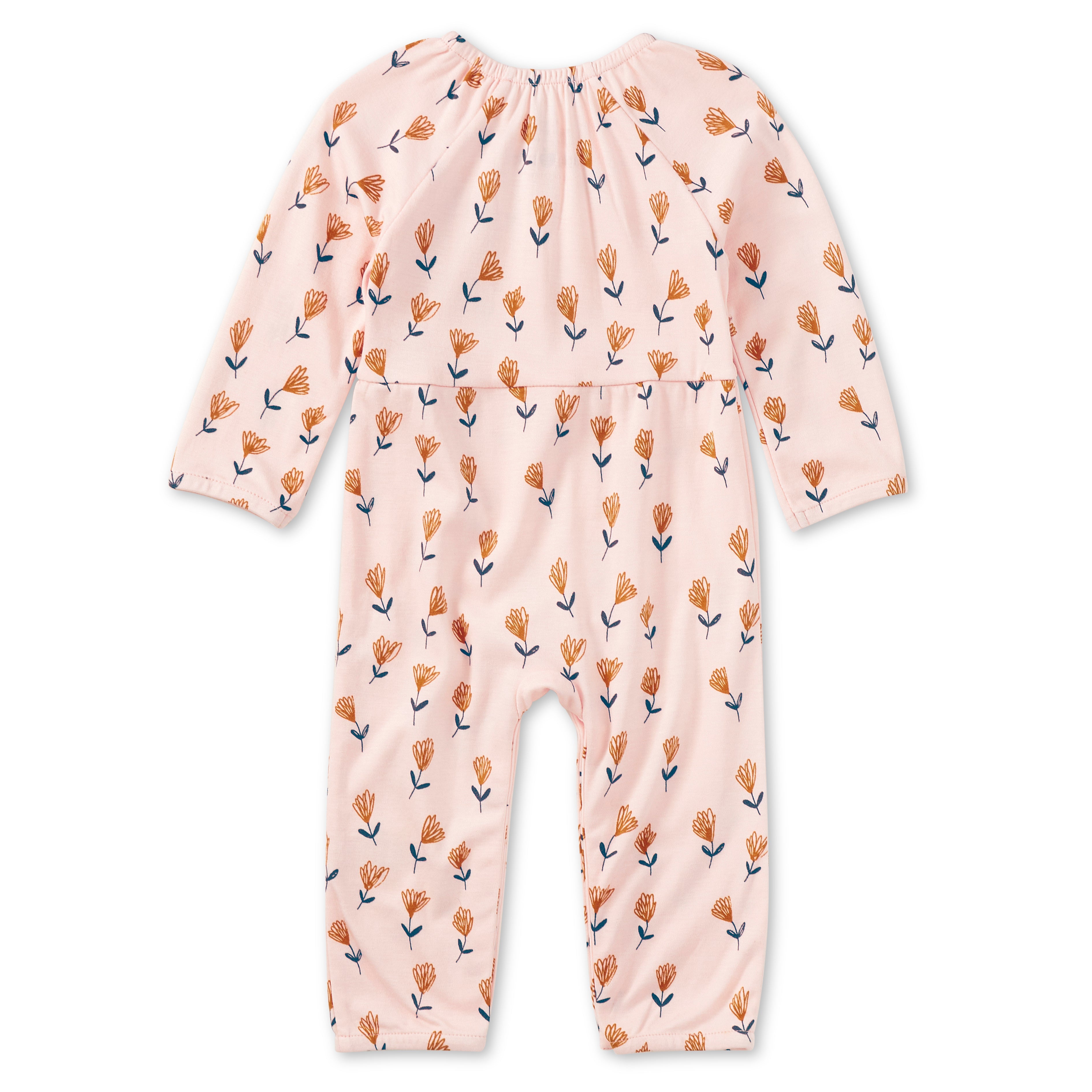 Bamboo Blend L/S Gathered Romper - Wild at Heart