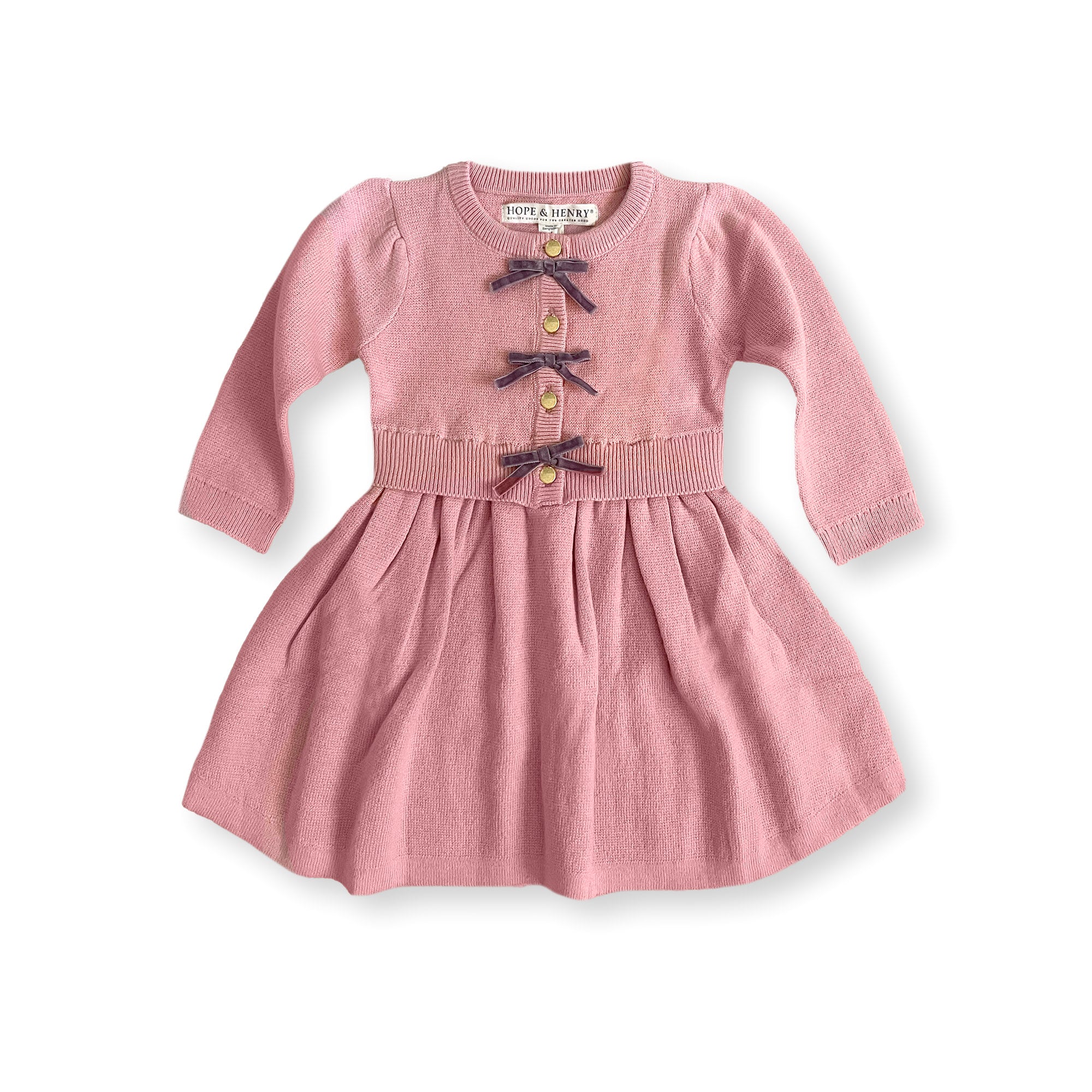 Organic Button Front Sweater Dress - Baby