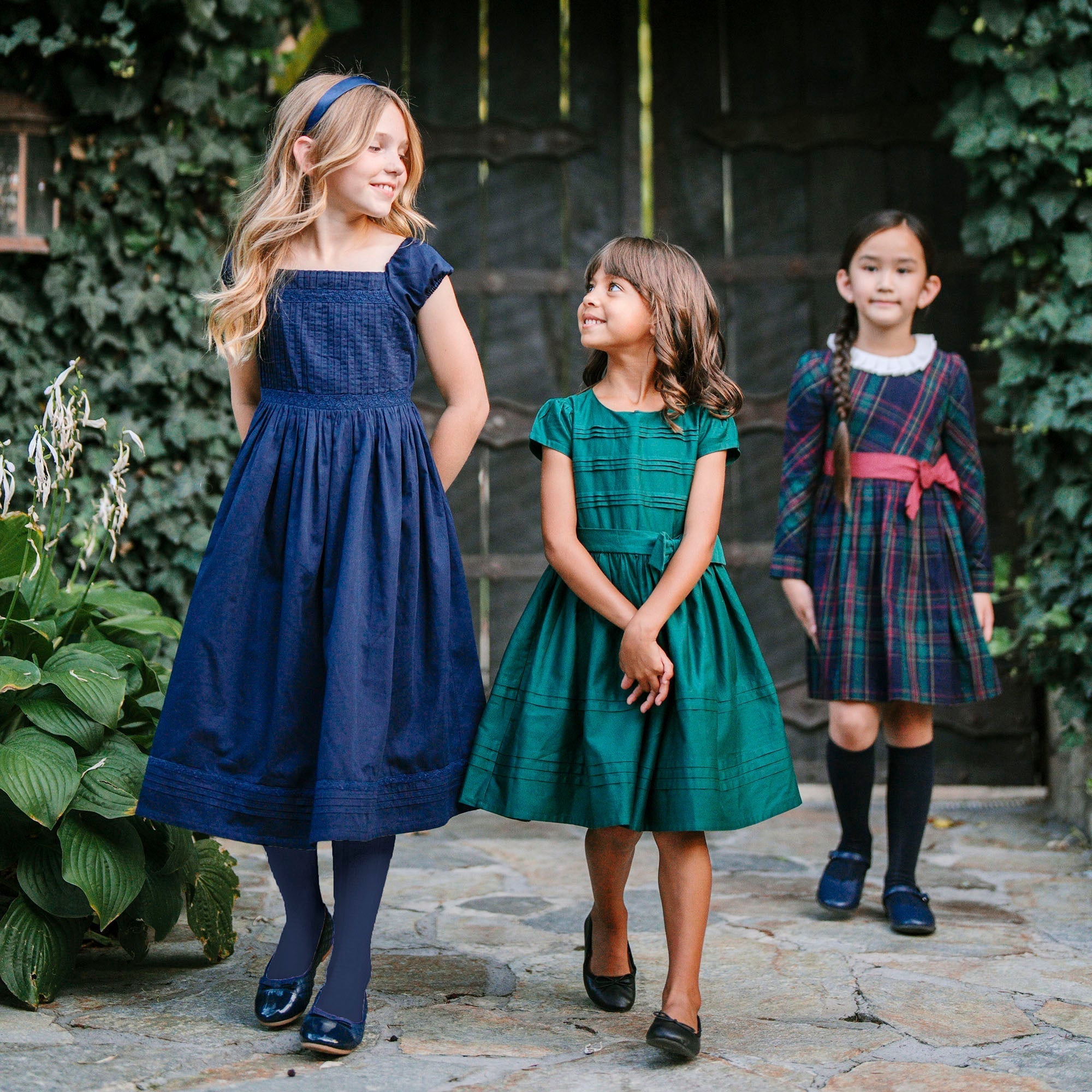 Organic Puff Sleeve Pintuck Dress