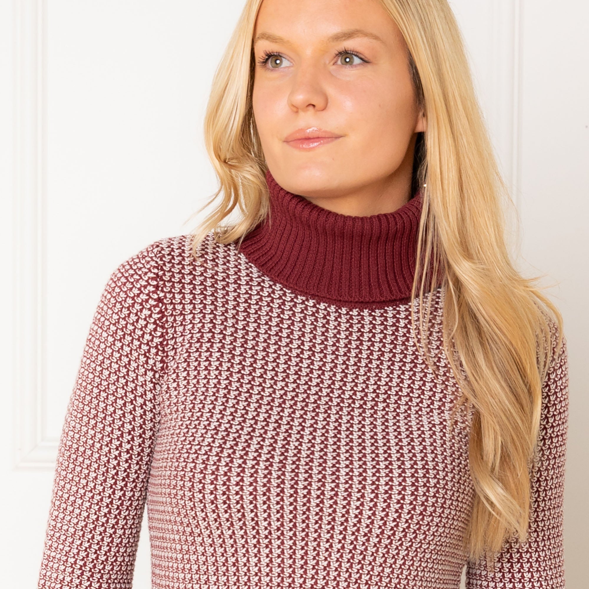 Organic Tweed Turtleneck Sweater