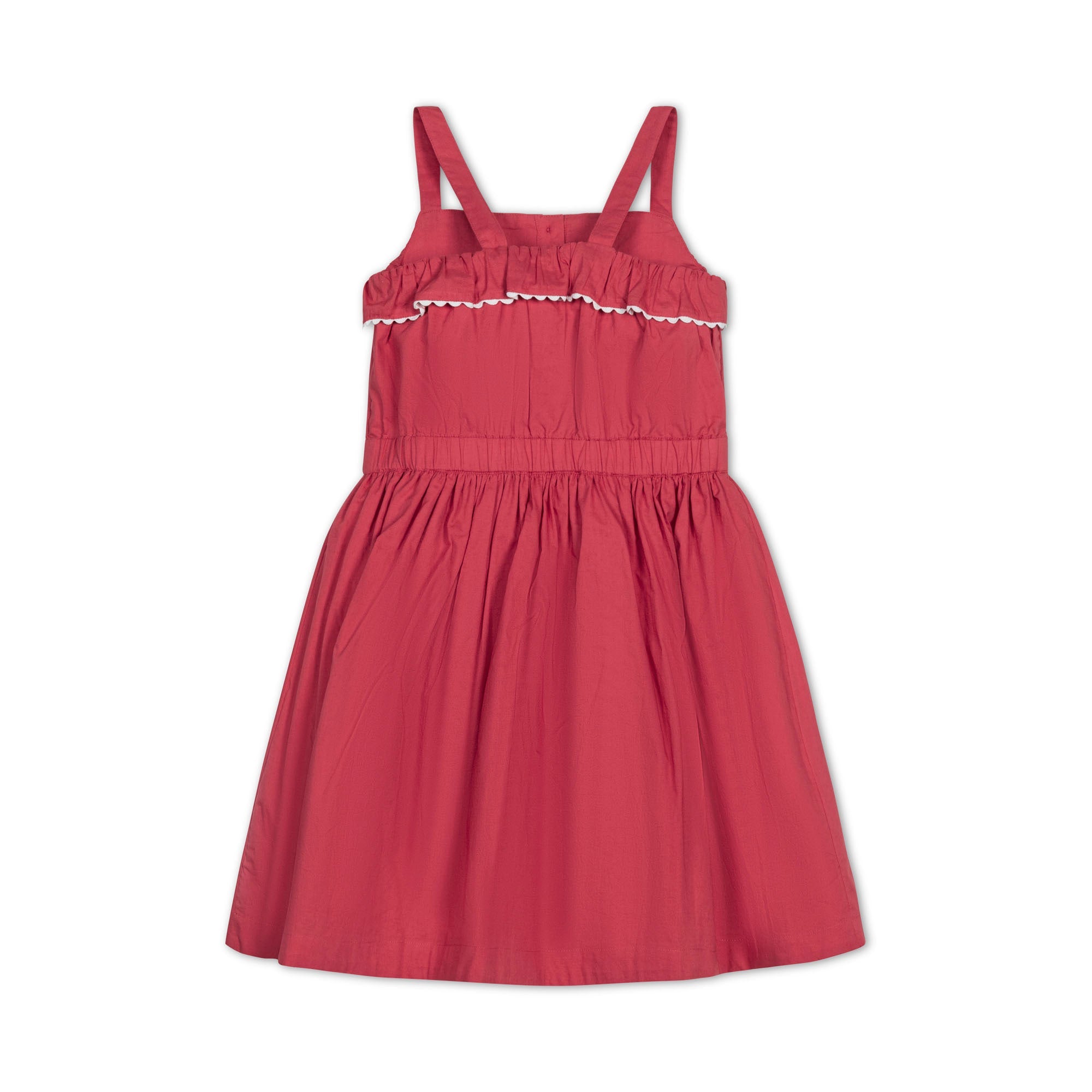 Organic Button Front Ruffle Sundress