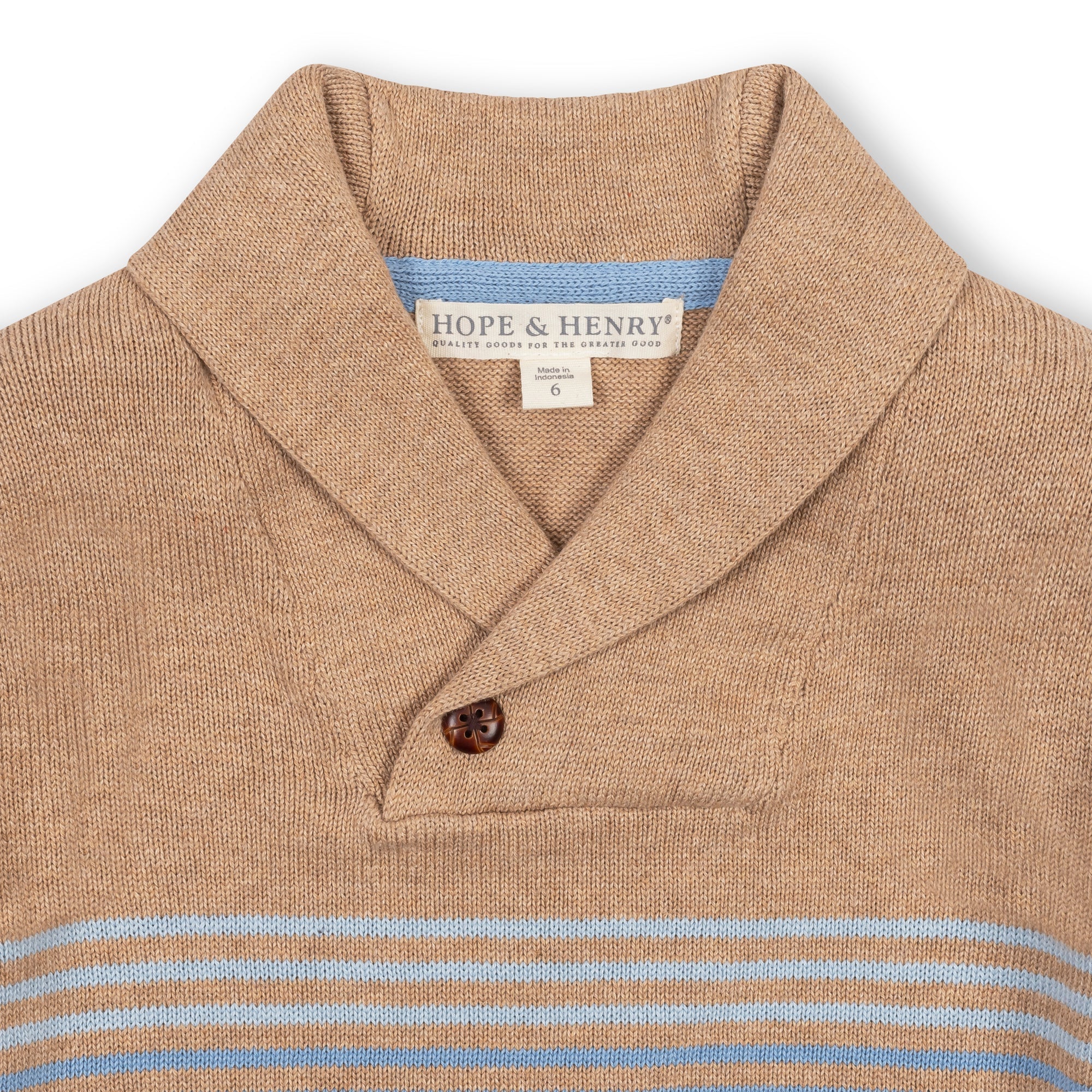 Organic Shawl Collar Sweater