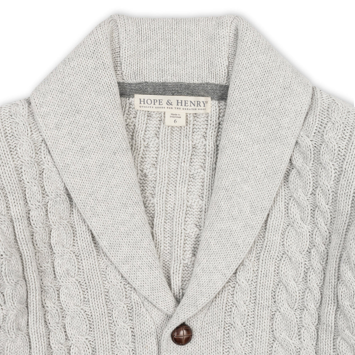 Organic Shawl Collar Cardigan