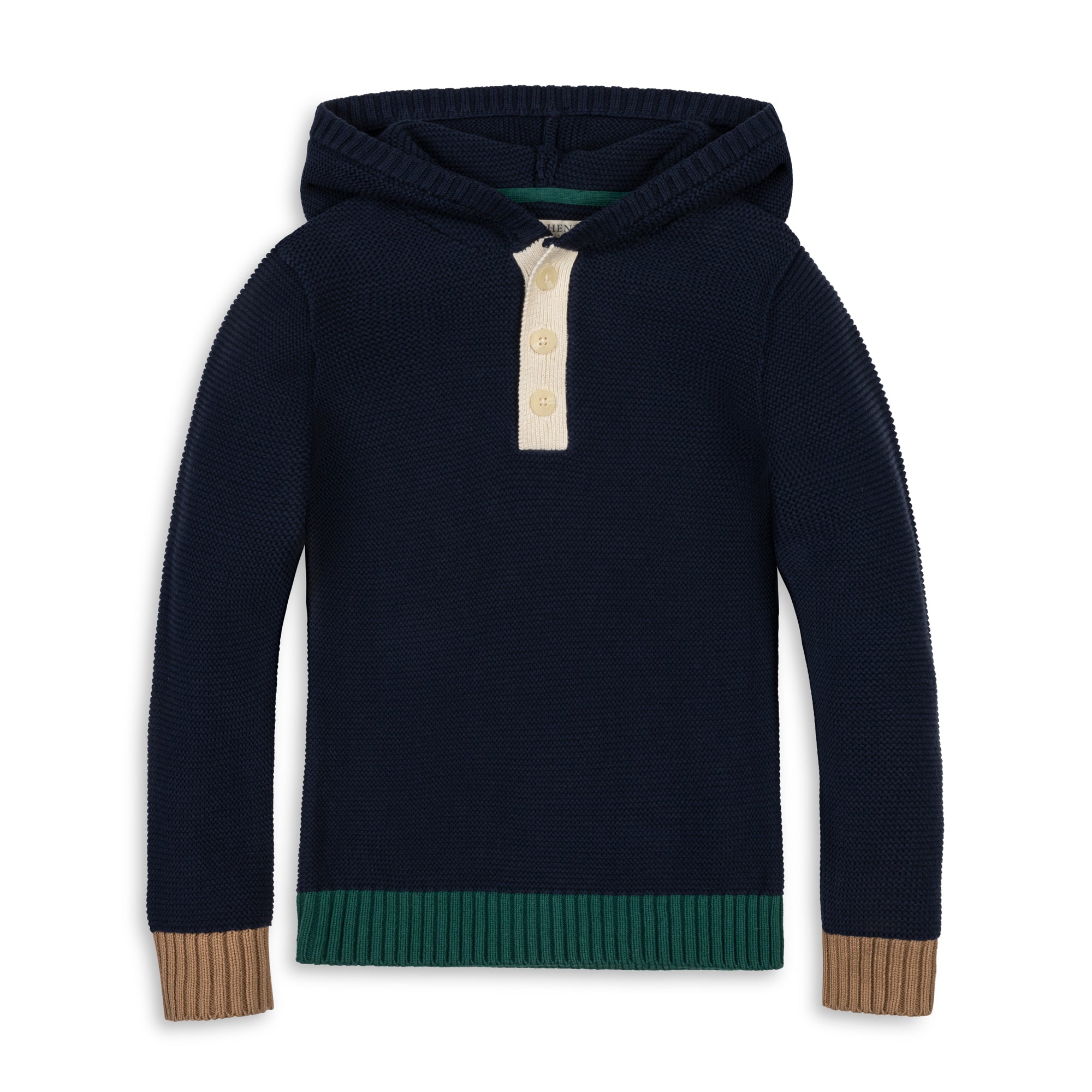 Organic Henley Sweater Hoodie