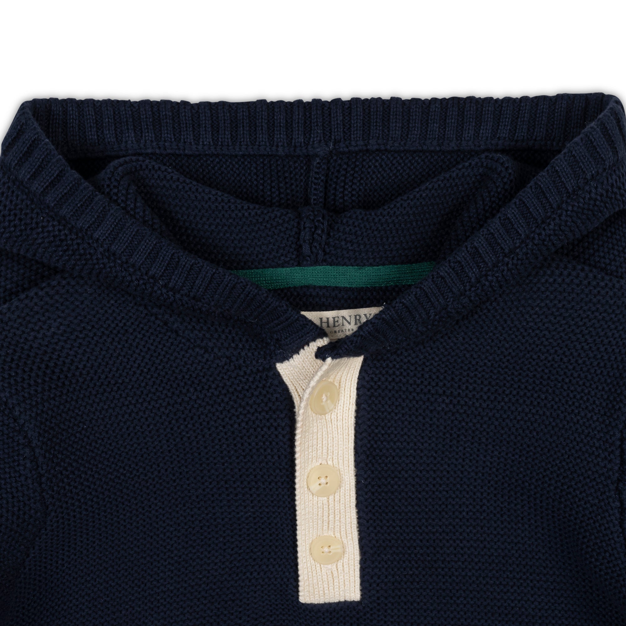Organic Henley Sweater Hoodie