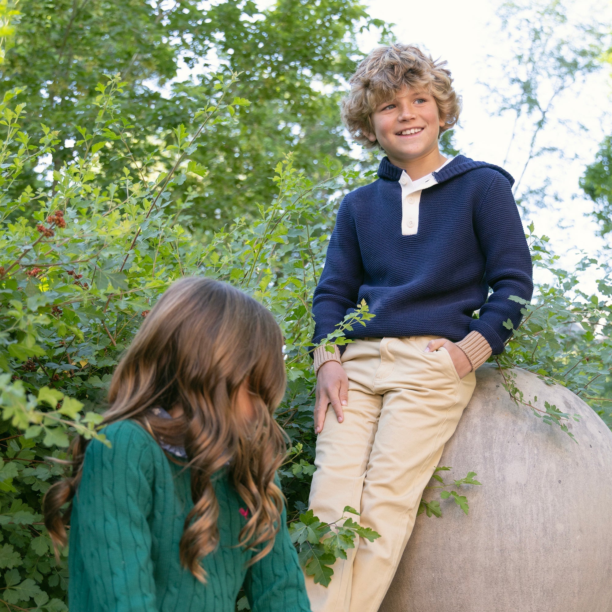 Organic Henley Sweater Hoodie