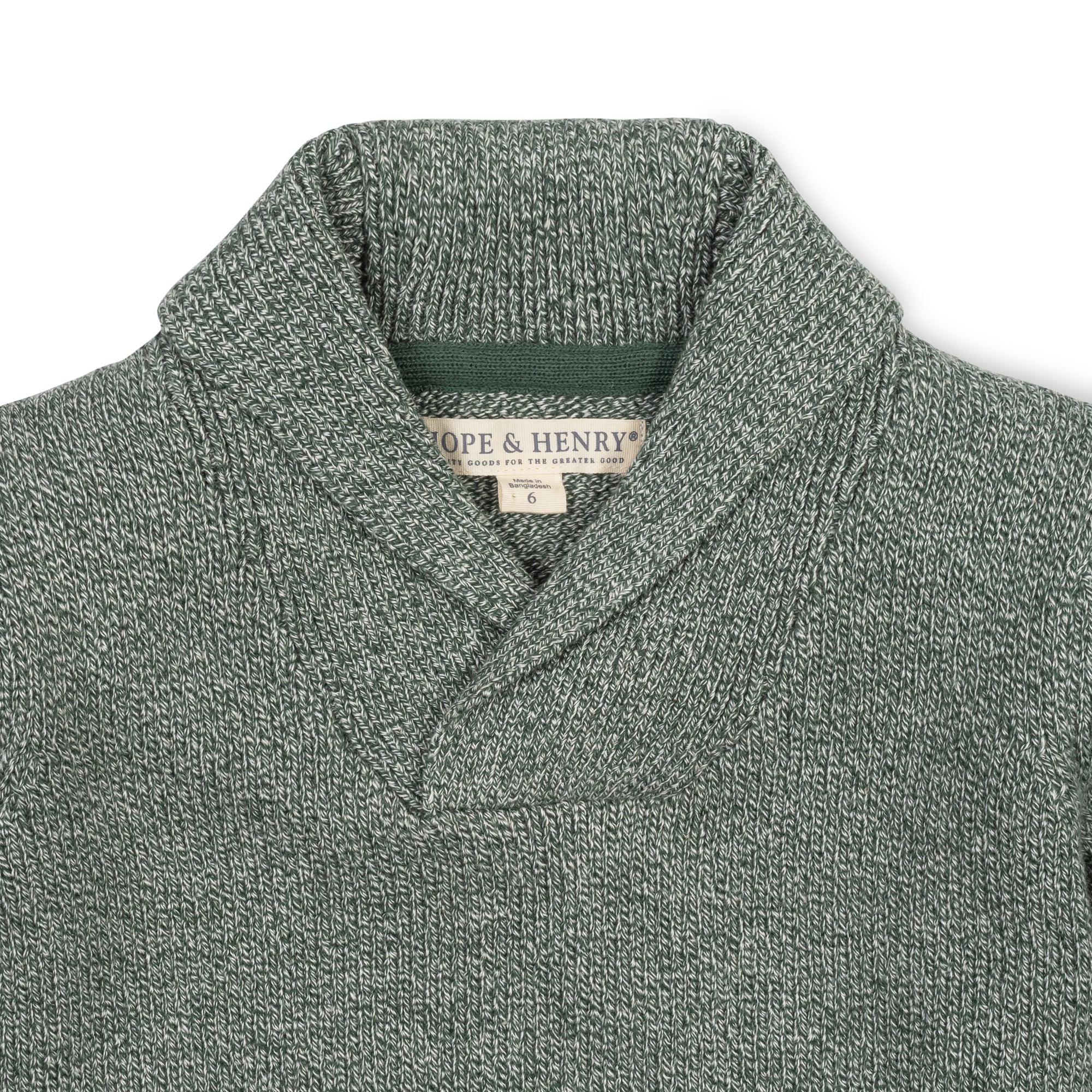 Organic Shawl Collar Sweater