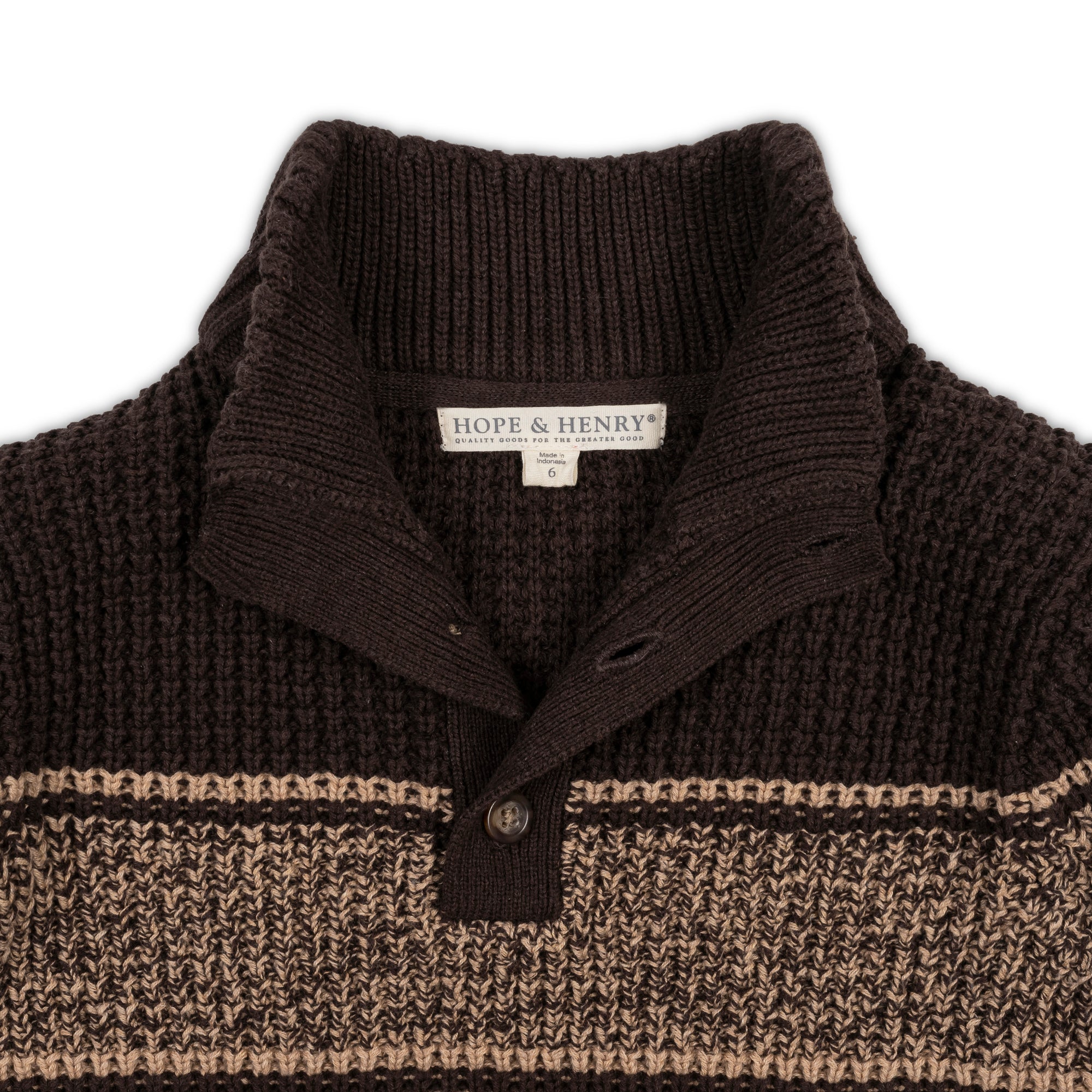 Organic Mock Neck Waffle Sweater