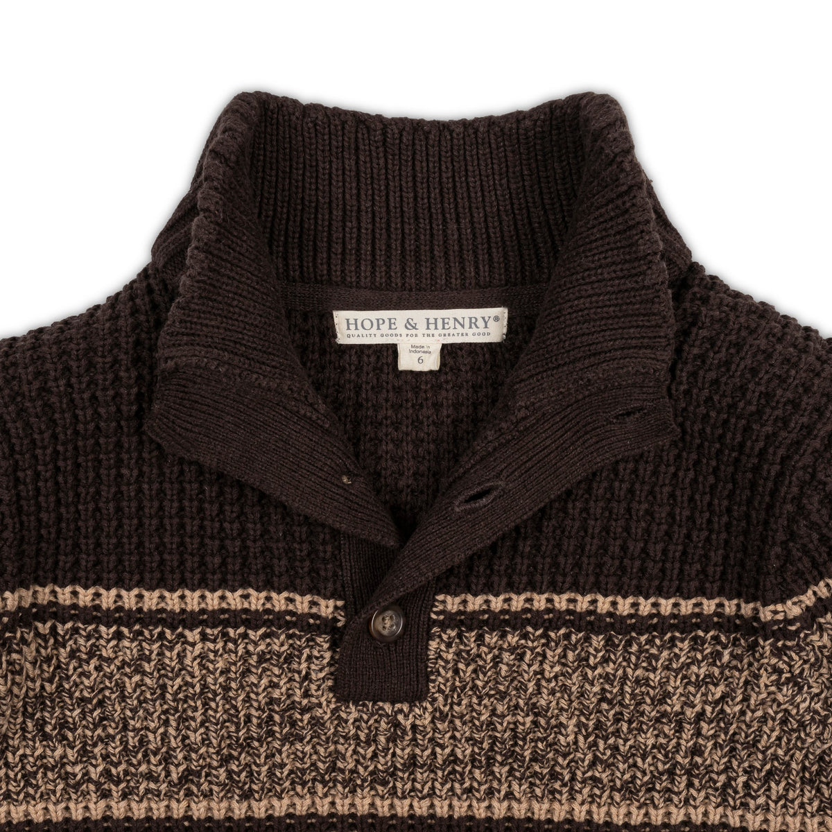 Organic Mock Neck Waffle Sweater