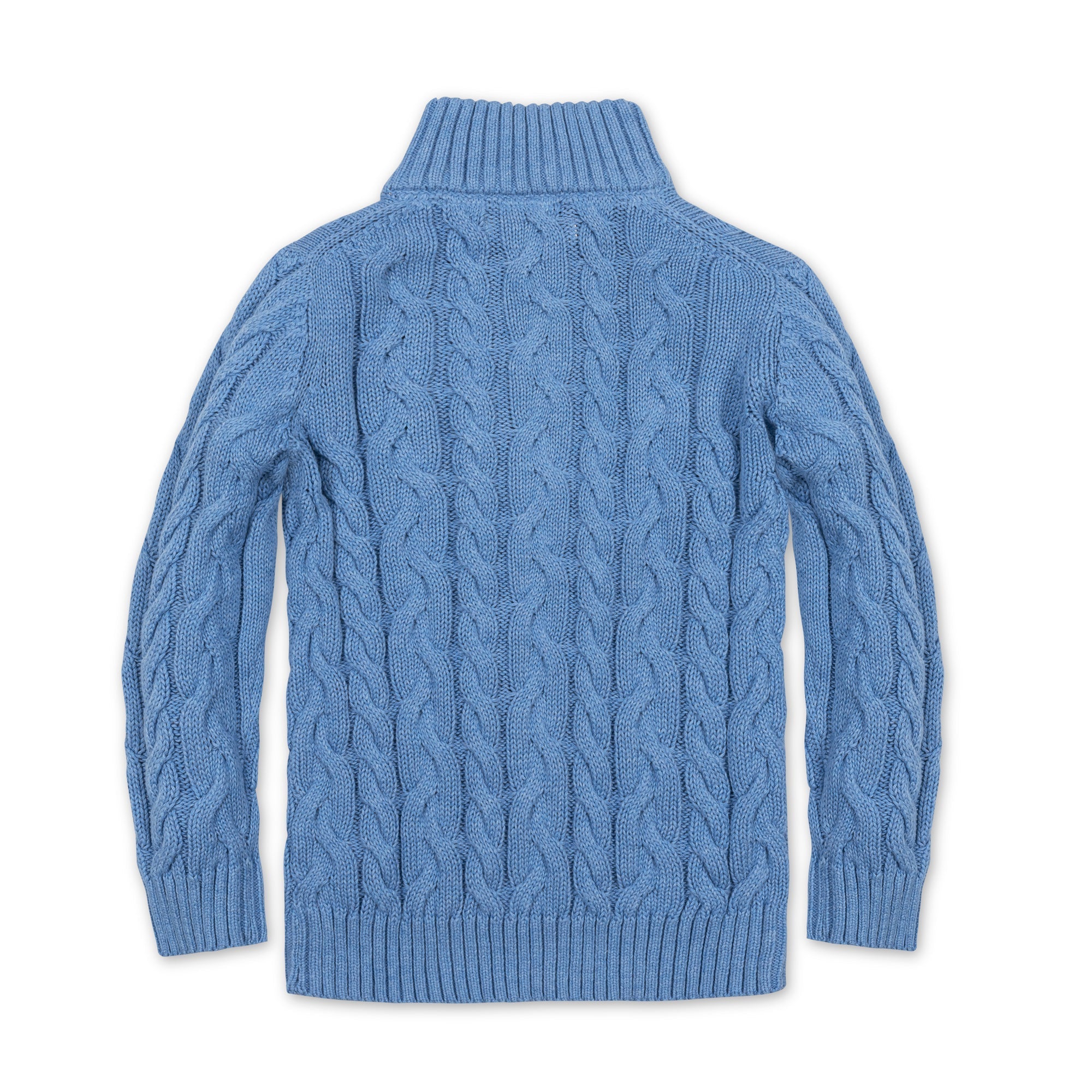 Organic Mock Neck Cable Sweater
